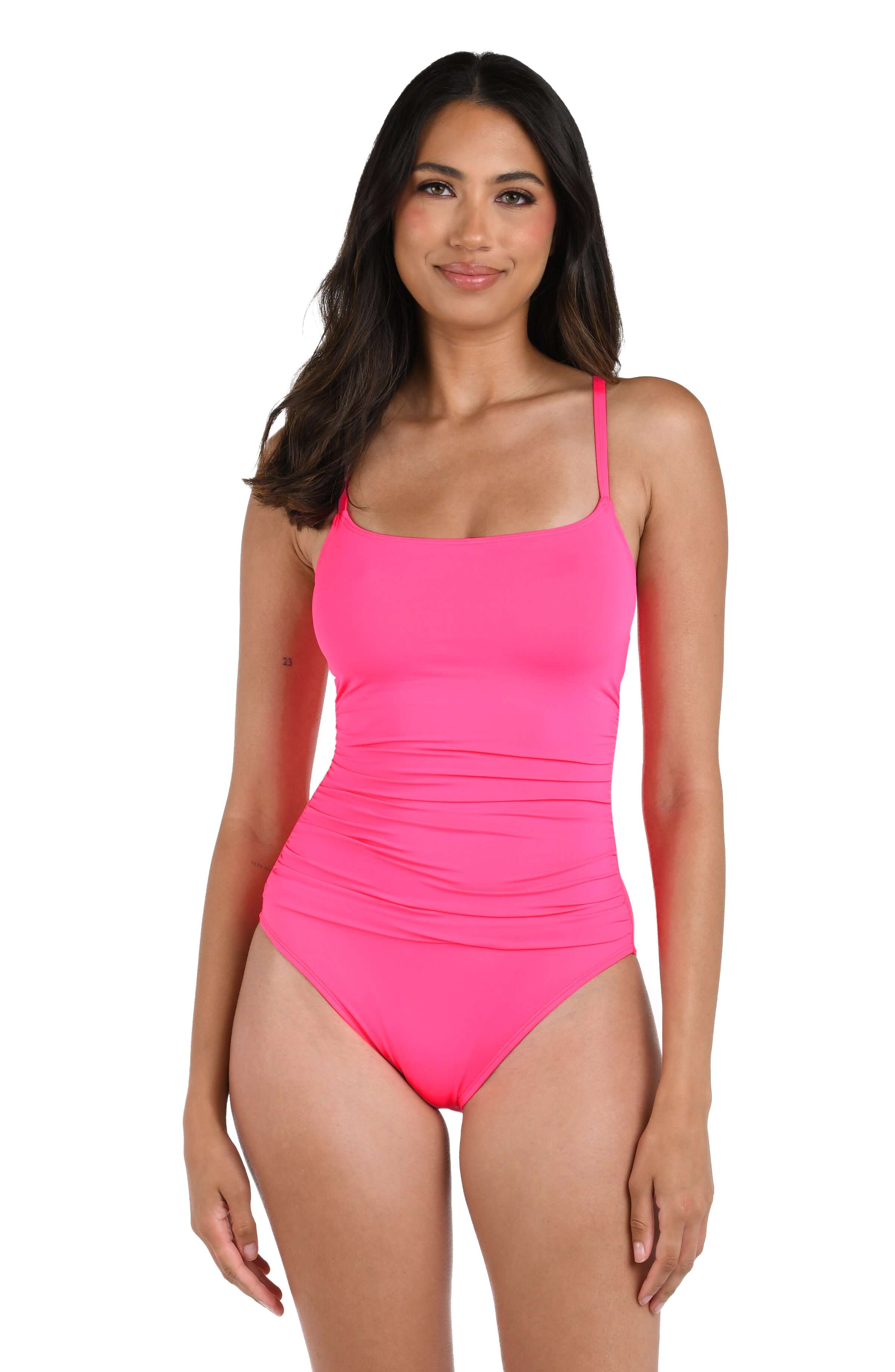 La Blanca Island Goddess Lingerie One Piece - Bright Pink