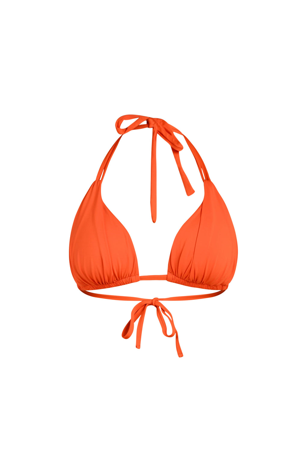 La Blanca Island Goddess Halter Triangle Top - Tangelo