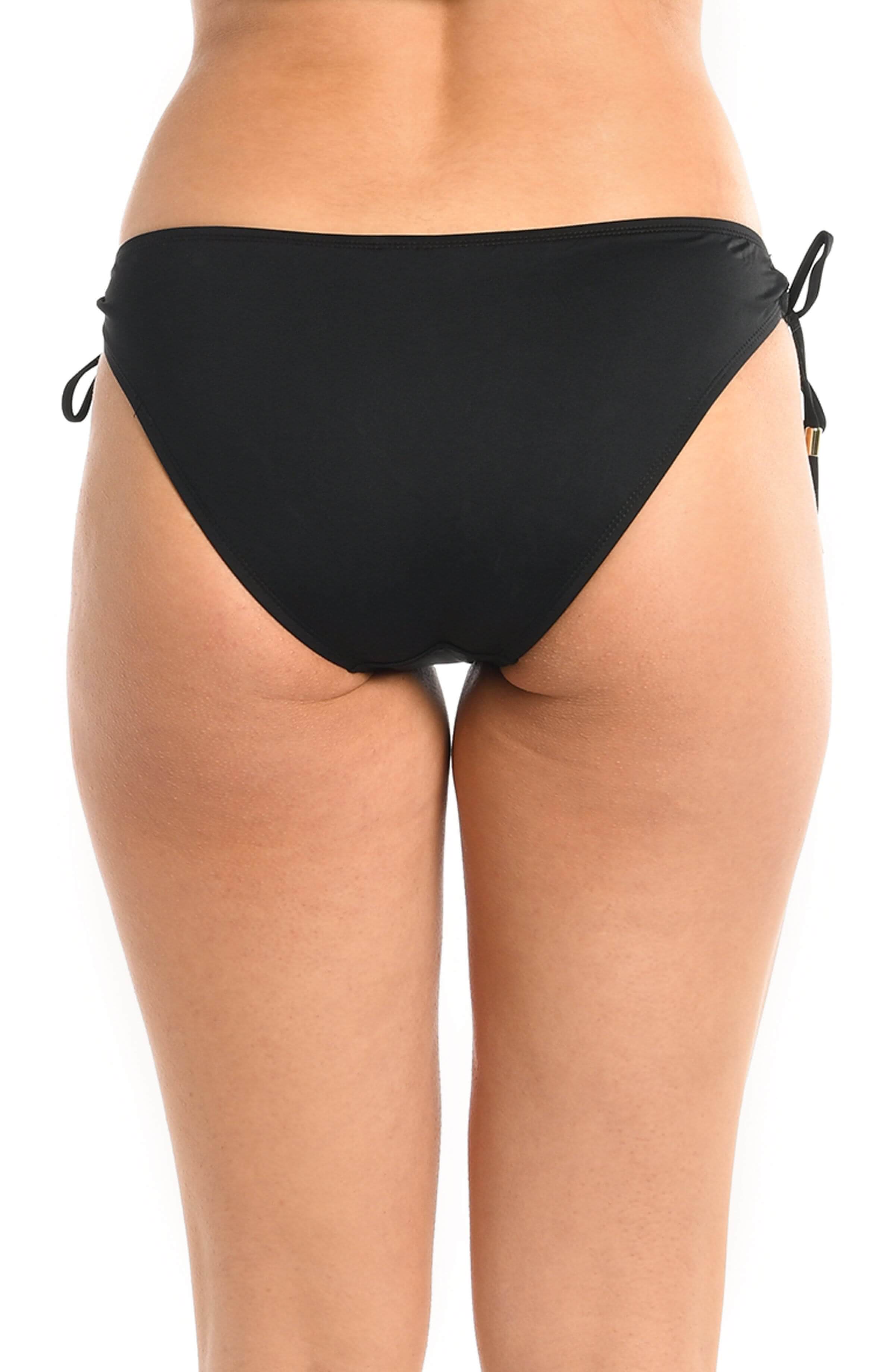 La Blanca Island Goddess Side Tie Hipster Bottom - Black