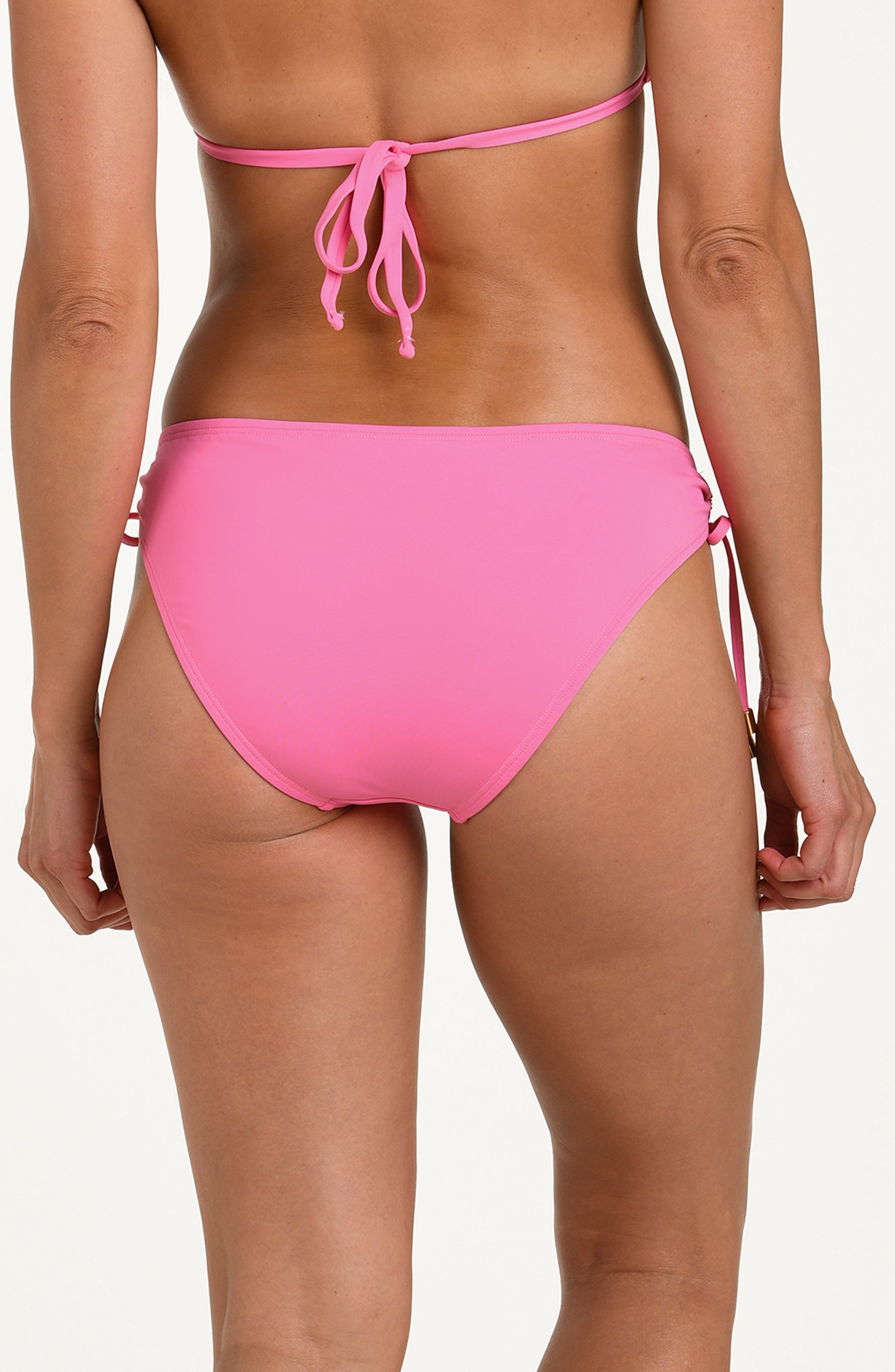 La Blanca Island Goddess Side Tie Hipster Bottom - Rose Pink