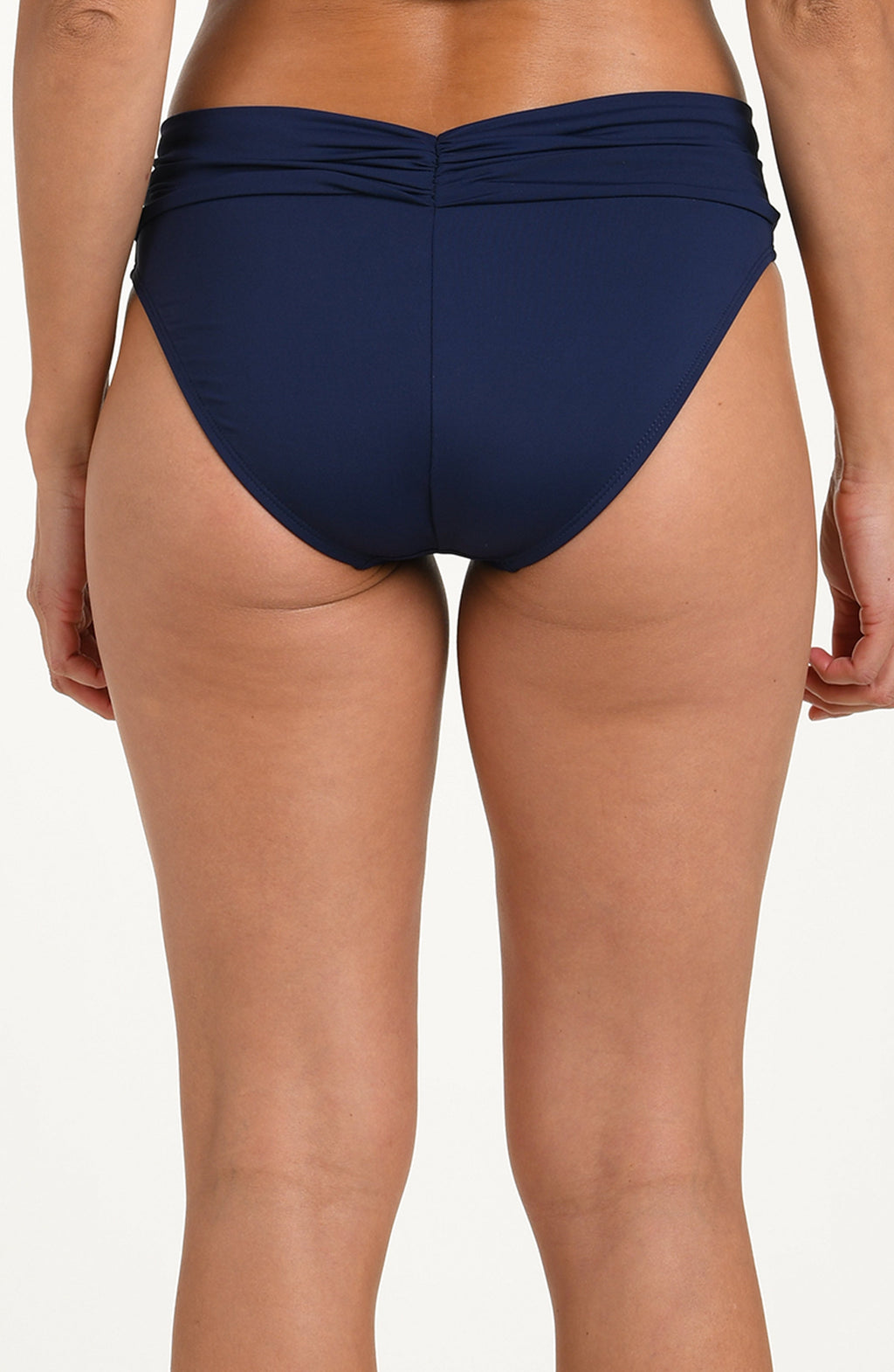 La Blanca Island Goddess Ruched Band Hipster Bottom - Indigo