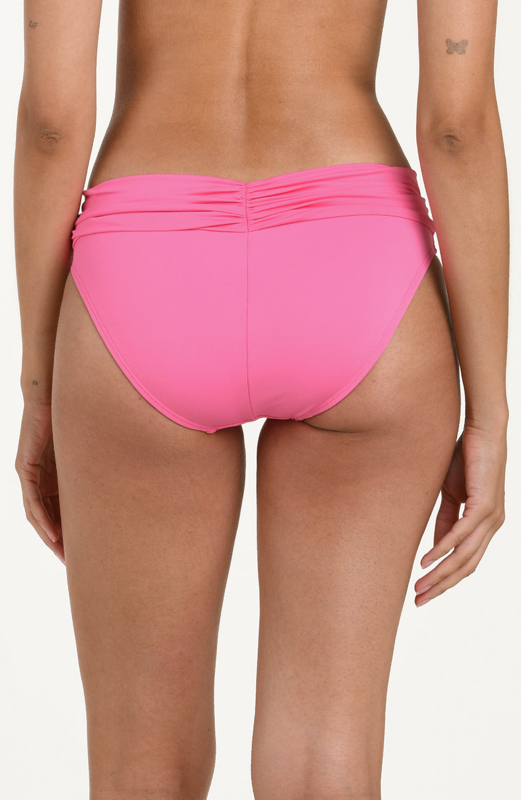 La Blanca Island Goddess Ruched Band Hipster Bottom - Rose Pink
