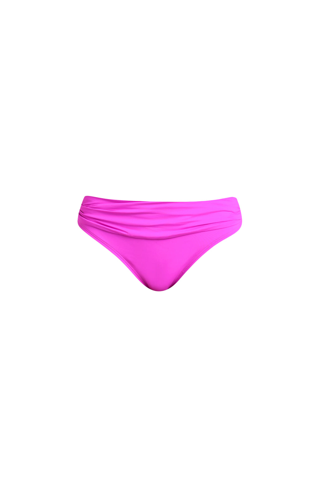 Violet colored bikini bottom on a white background