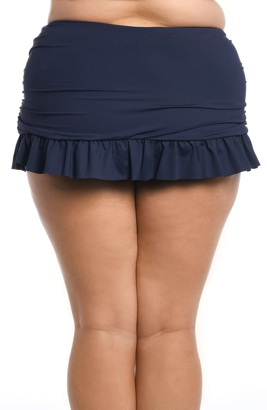 La Blanca Island Goddess Ruffle Skirted Bottom - Indigo