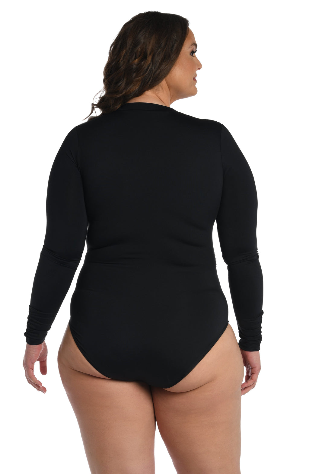 La Blanca Island Goddess Long Sleeve Paddle Suit - Black