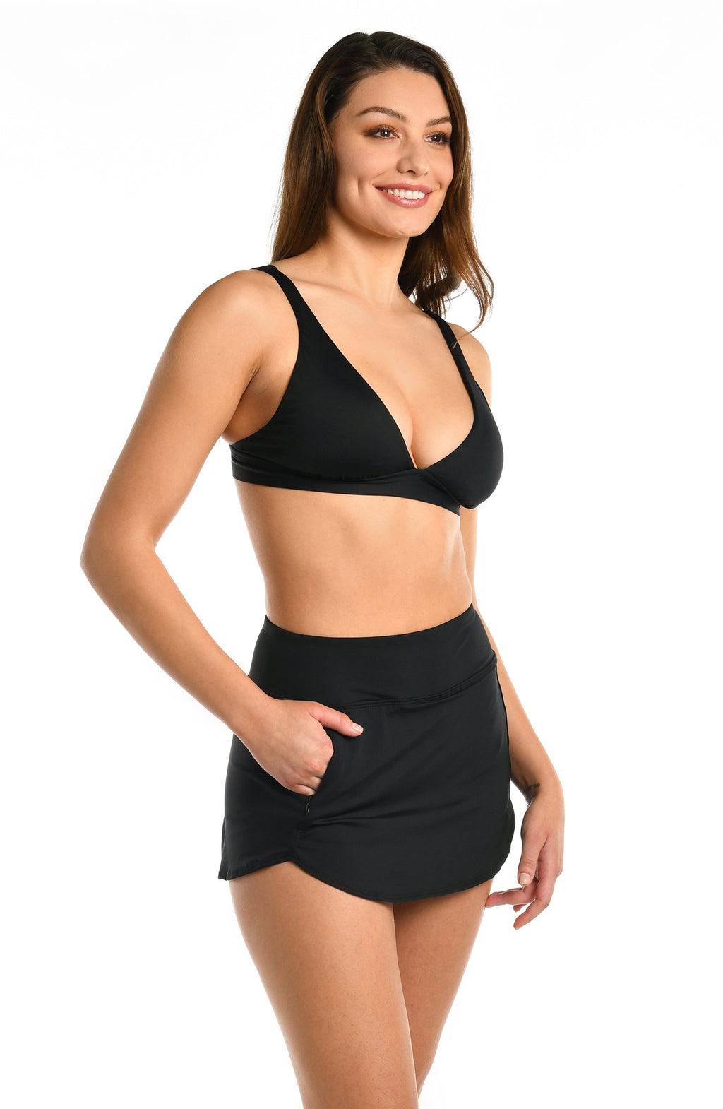 La Blanca Island Goddess Skort Bottom - Black