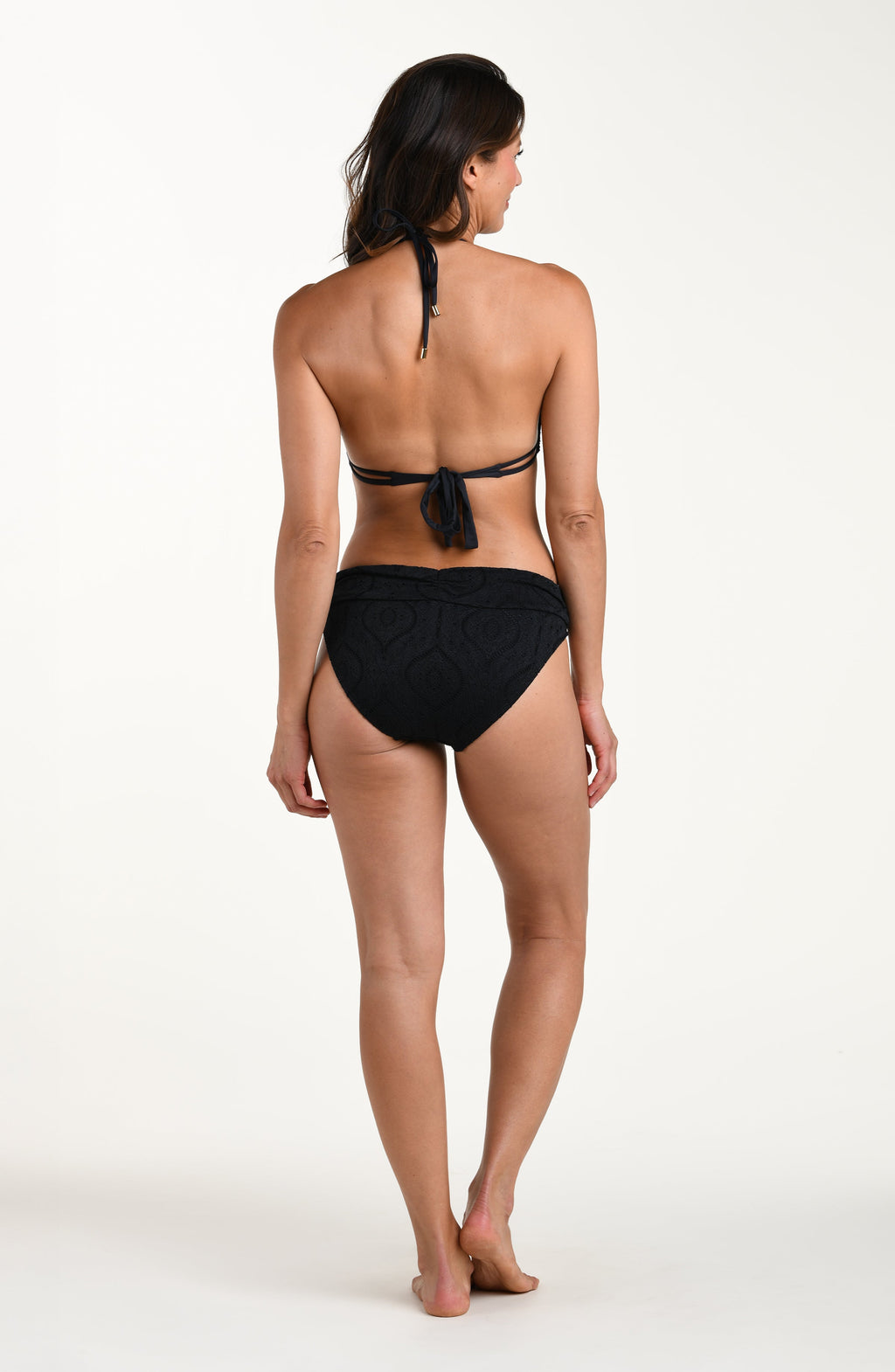 La Blanca Mantra Medallion Halter Triangle Top - Black