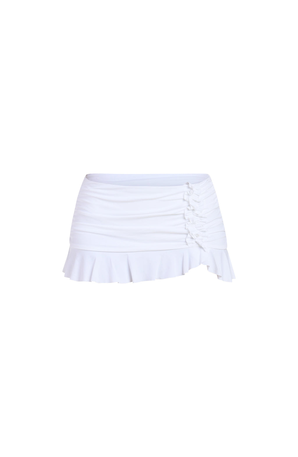 La Blanca Island Goddess Ruffle Skirted Bottom - White