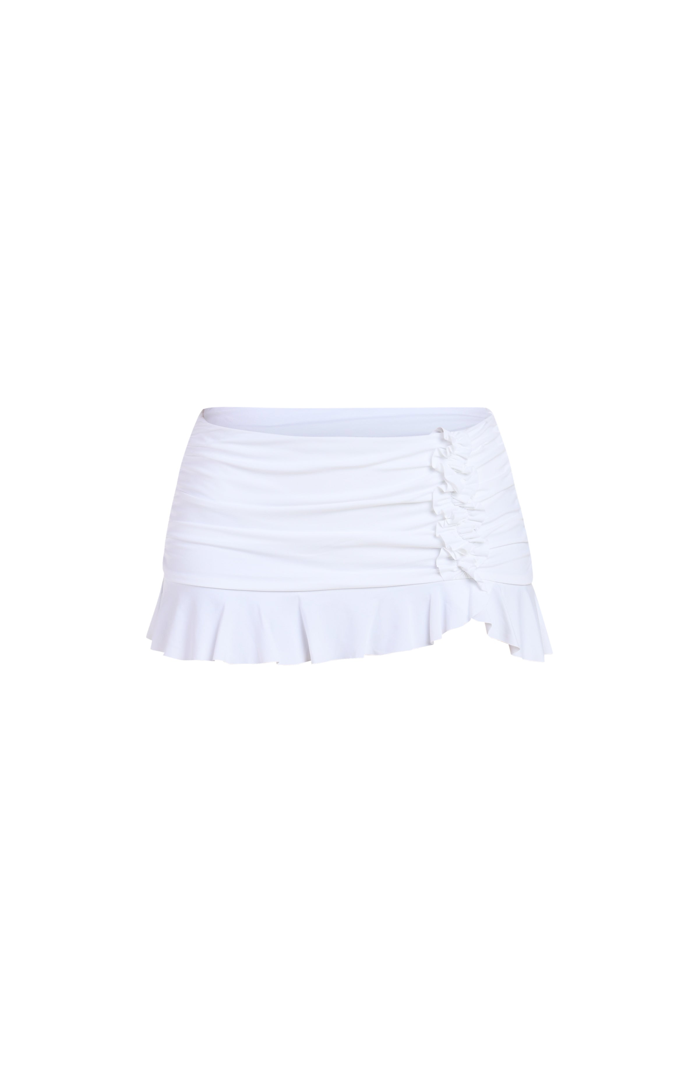 La Blanca Island Goddess Ruffle Skirted Bottom - White