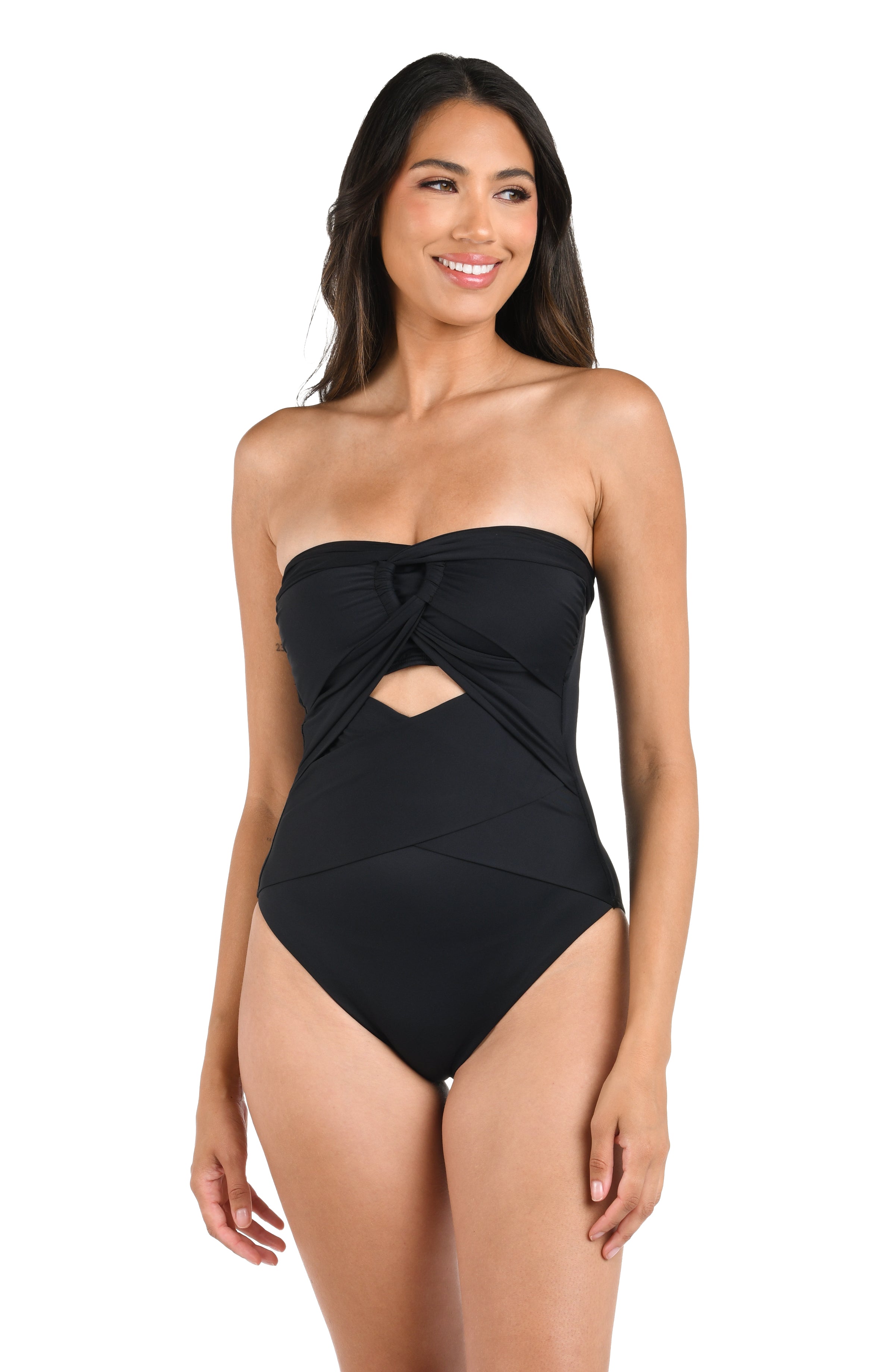 La Blanca Island Goddess Convertible One Piece - Black