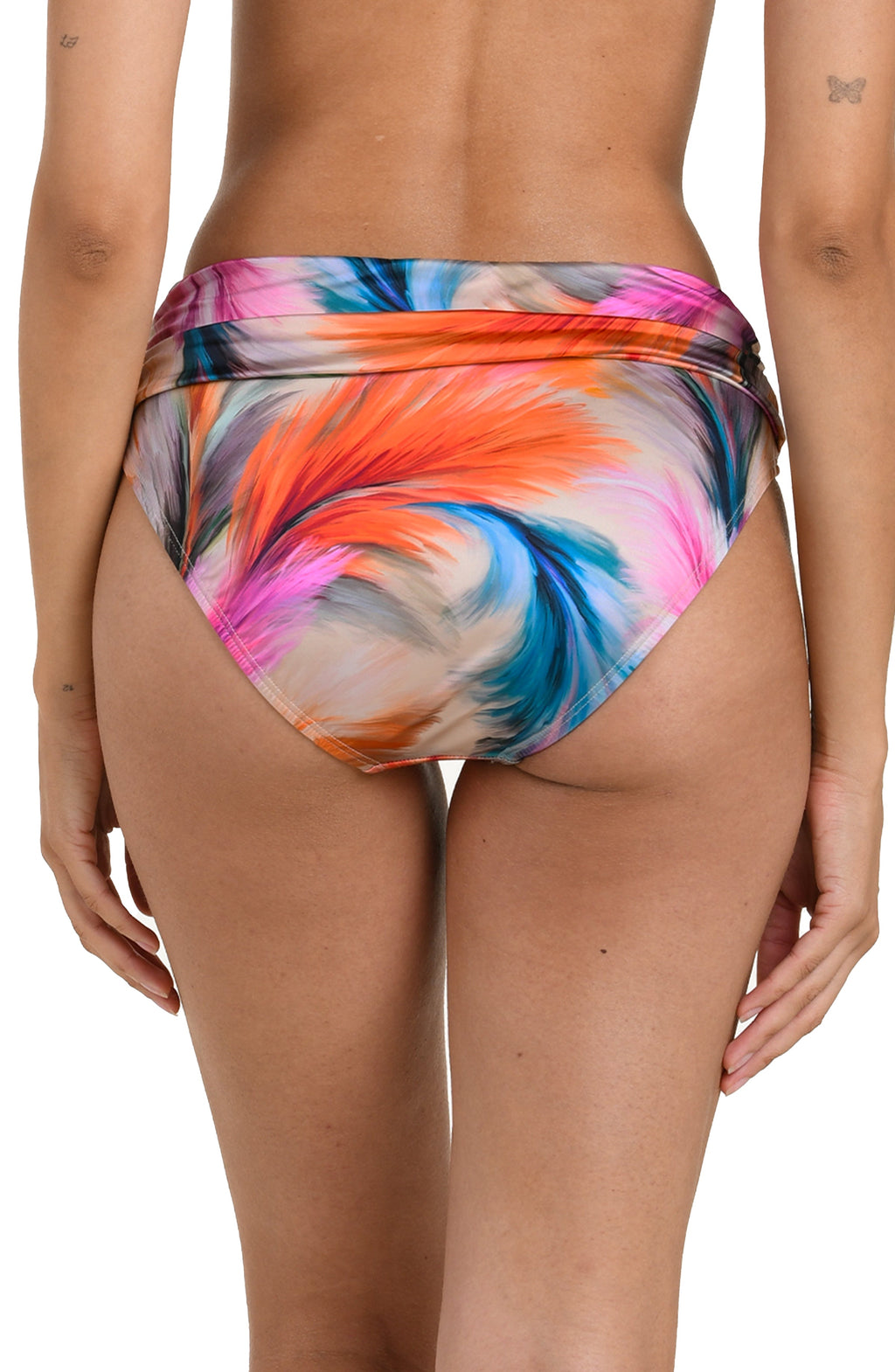 La Blanca Feathered Impressions Mid-Waist Twist Front Bottom - Multi