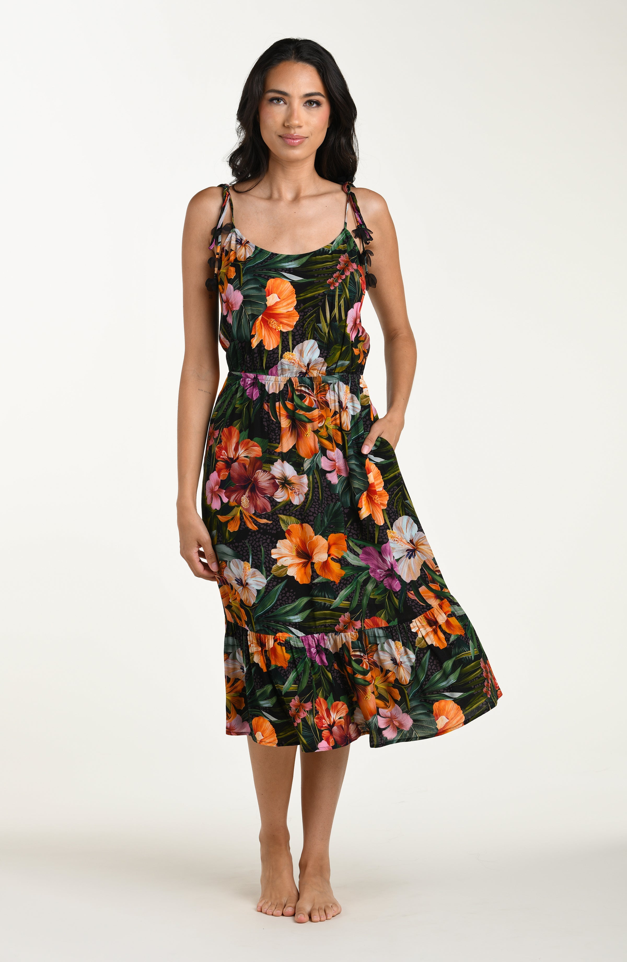 La Blanca Tropical Hideaway Midi Tank Dress