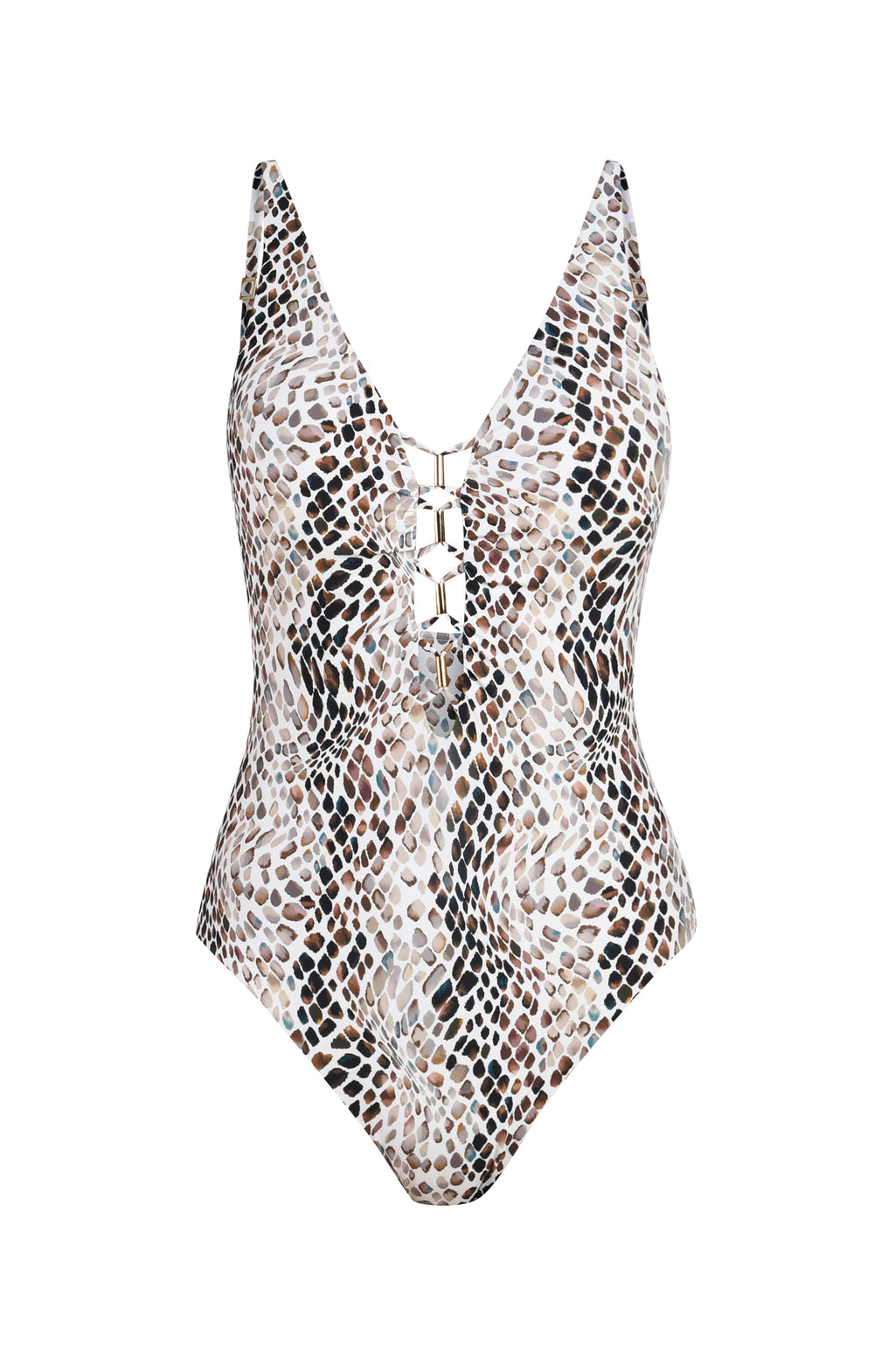 La Blanca Wild Whispers Plunge One Piece - Taupe