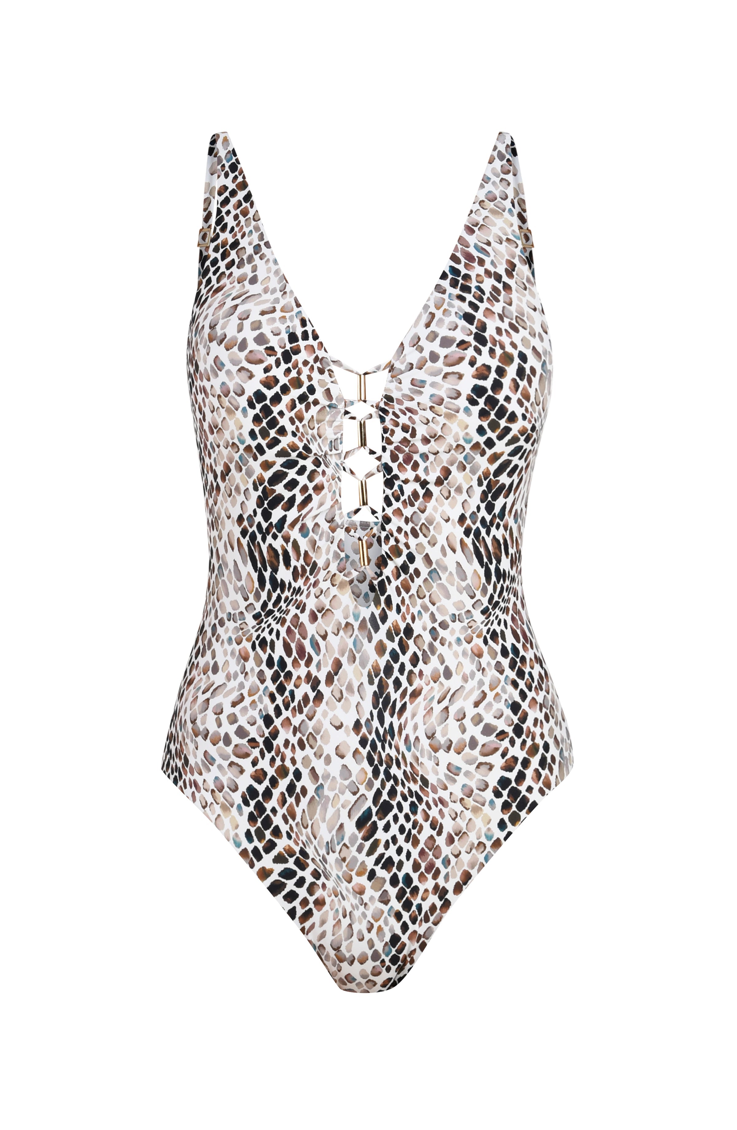 La Blanca Wild Whispers Plunge One Piece - Taupe