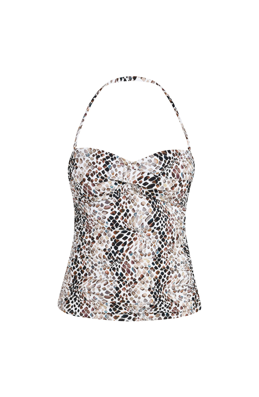 La Blanca Wild Whispers Twist Bandeau Tankini - Taupe