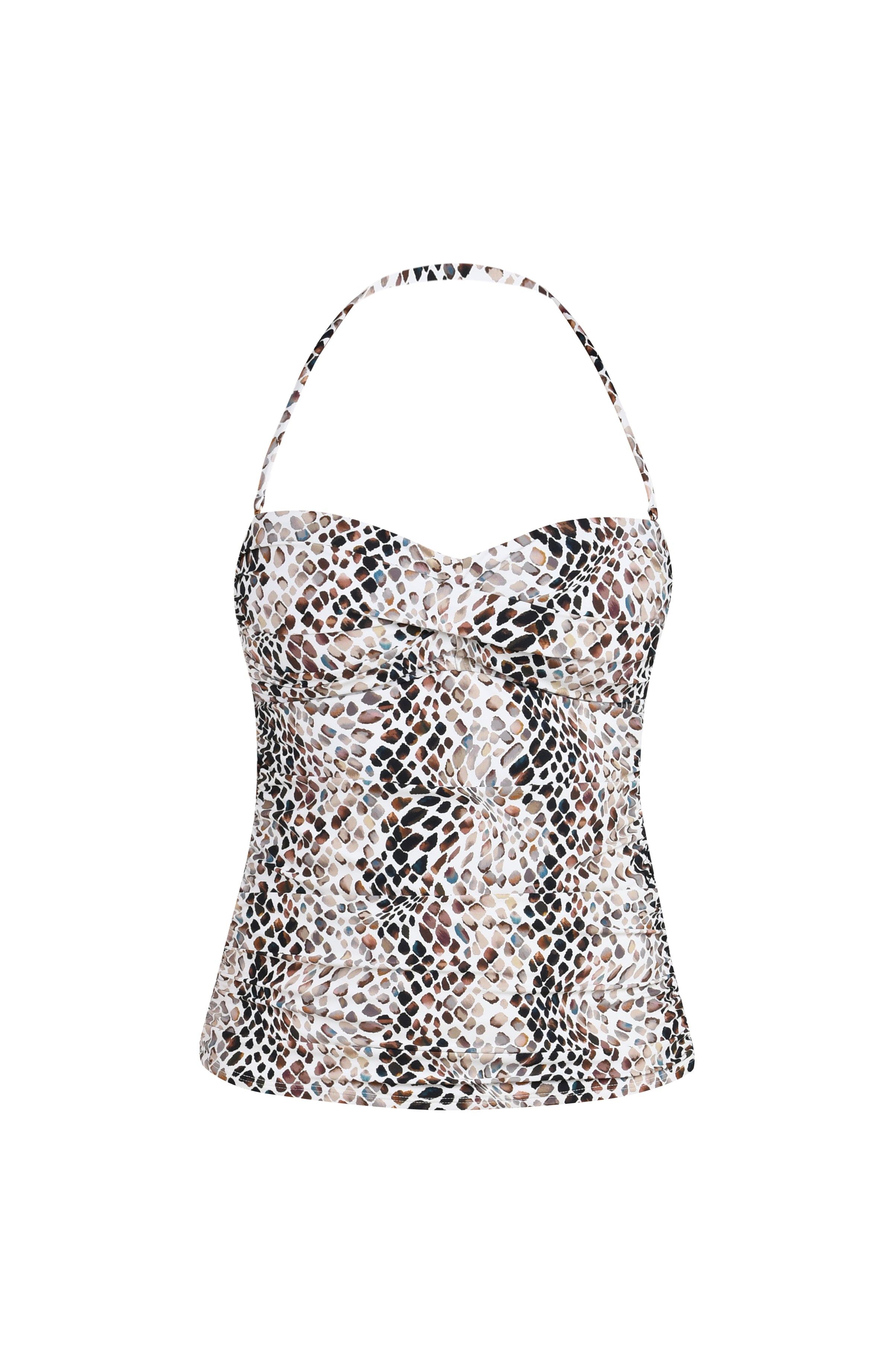 La Blanca Wild Whispers Twist Bandeau Tankini - Taupe