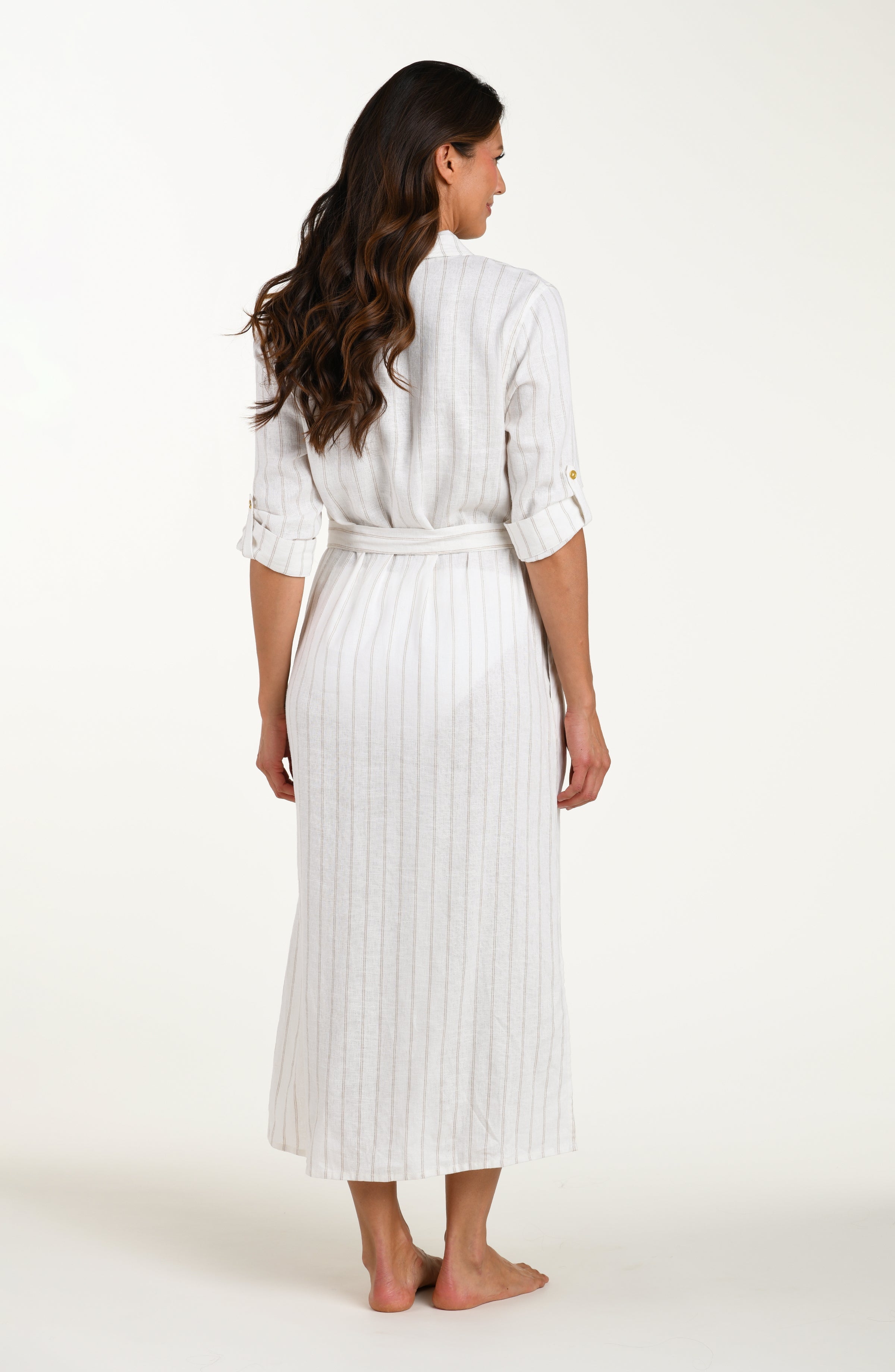 La Blanca Delphine Coast Button Up Shirt Dress - Cream