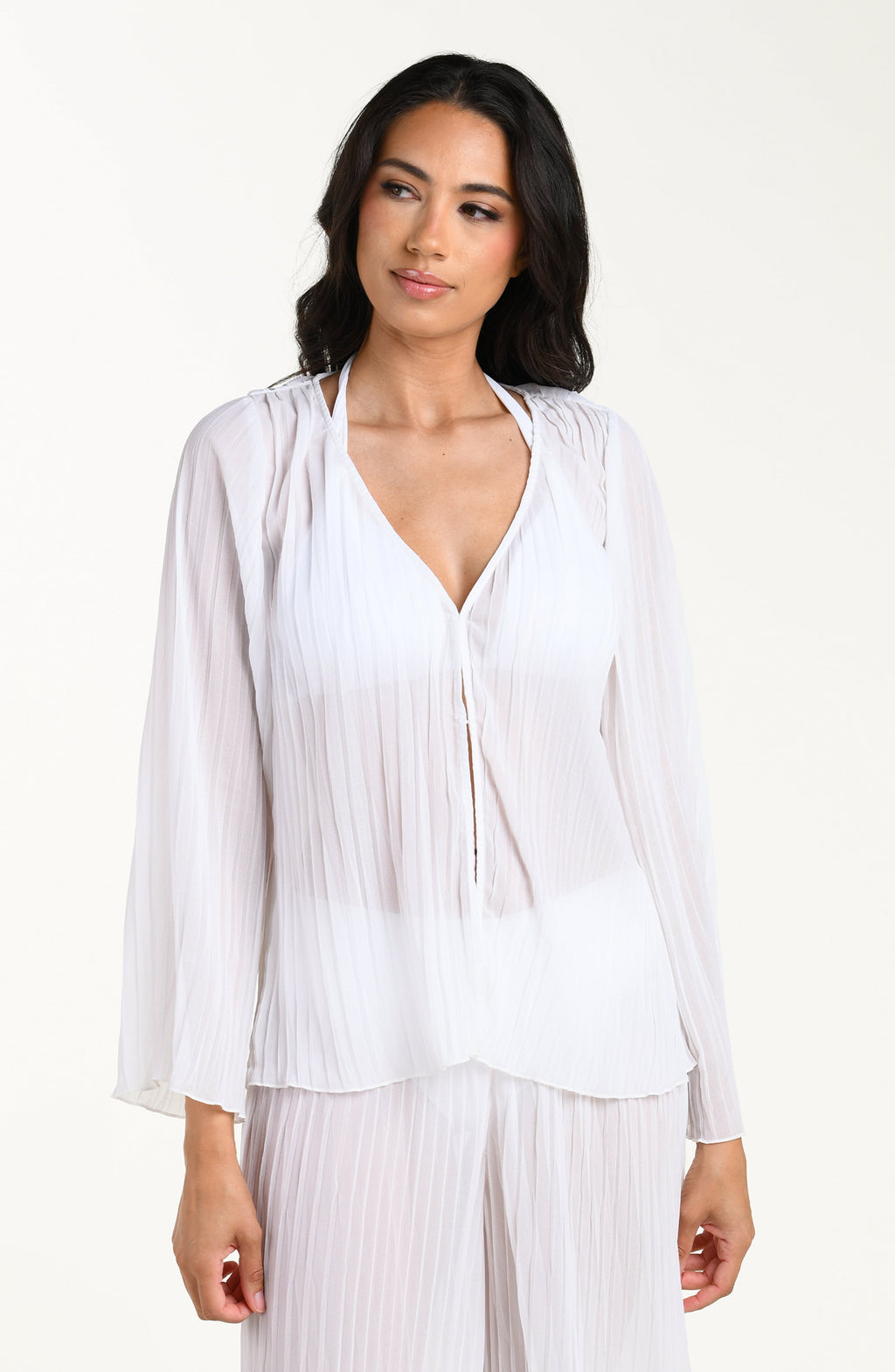 La Blanca Sunbeams Long Sleeve Cardigan - White