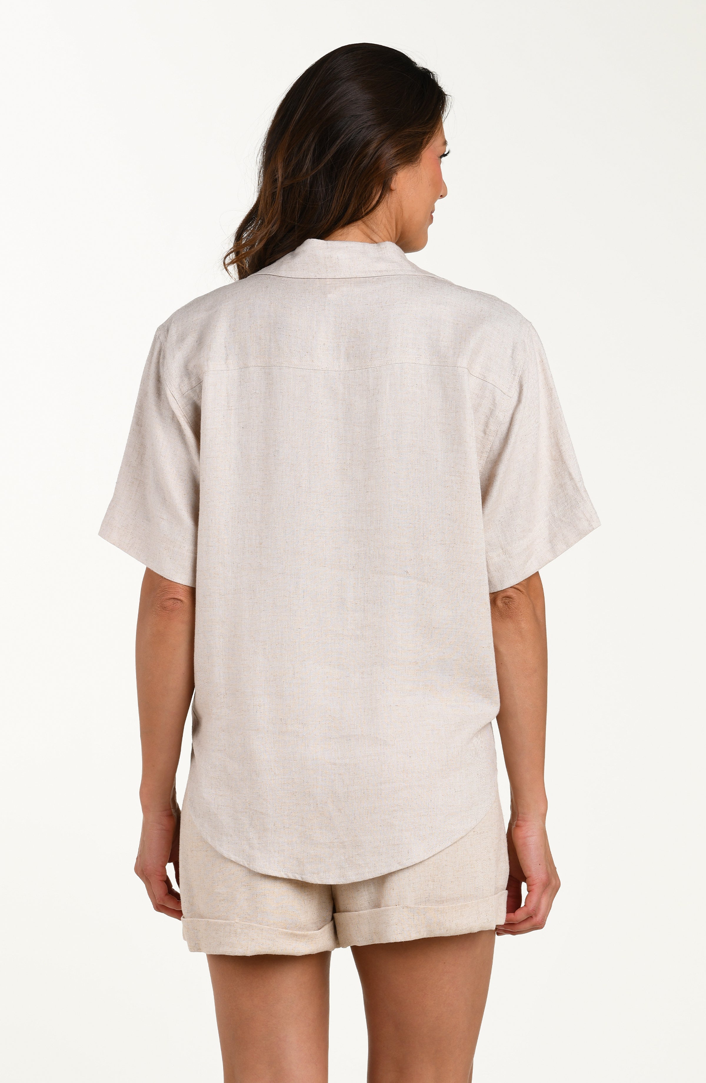La Blanca Delphine Coast Short Sleeve Button Up Shirt - Taupe