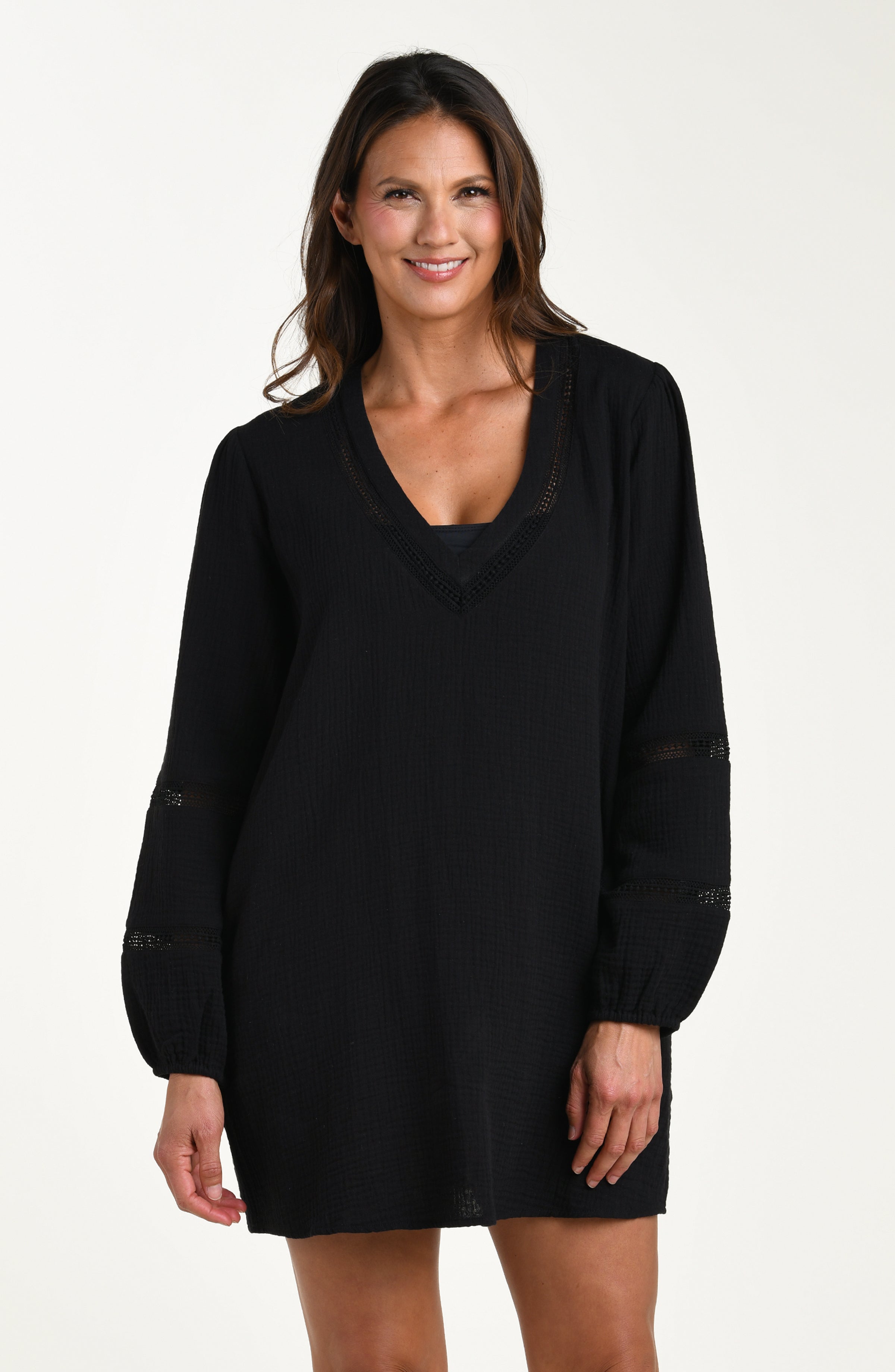 La Blanca Seaside Covers Tunic - Black