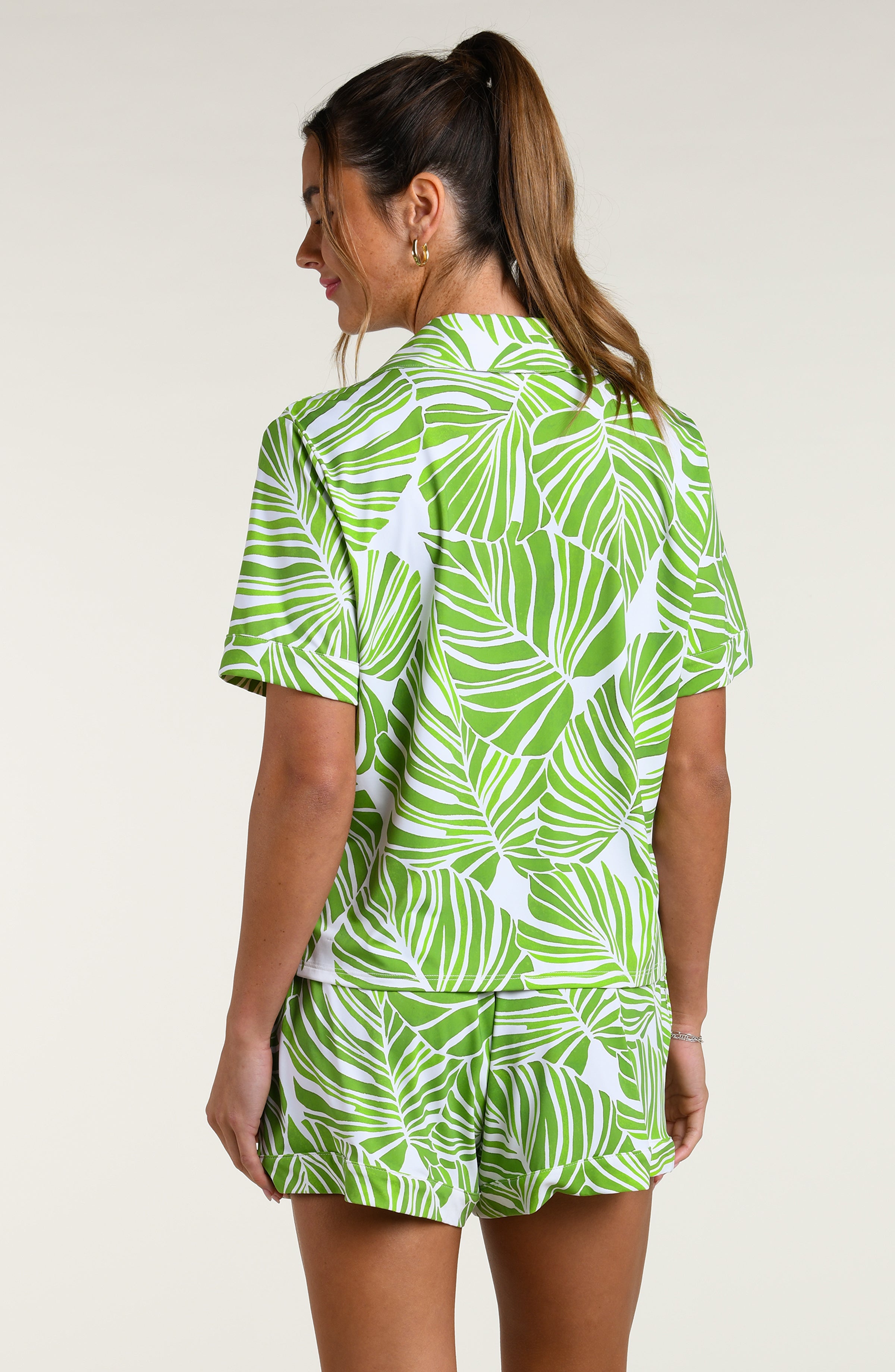 La Blanca Serene Palm Pajama Short Set - Apple