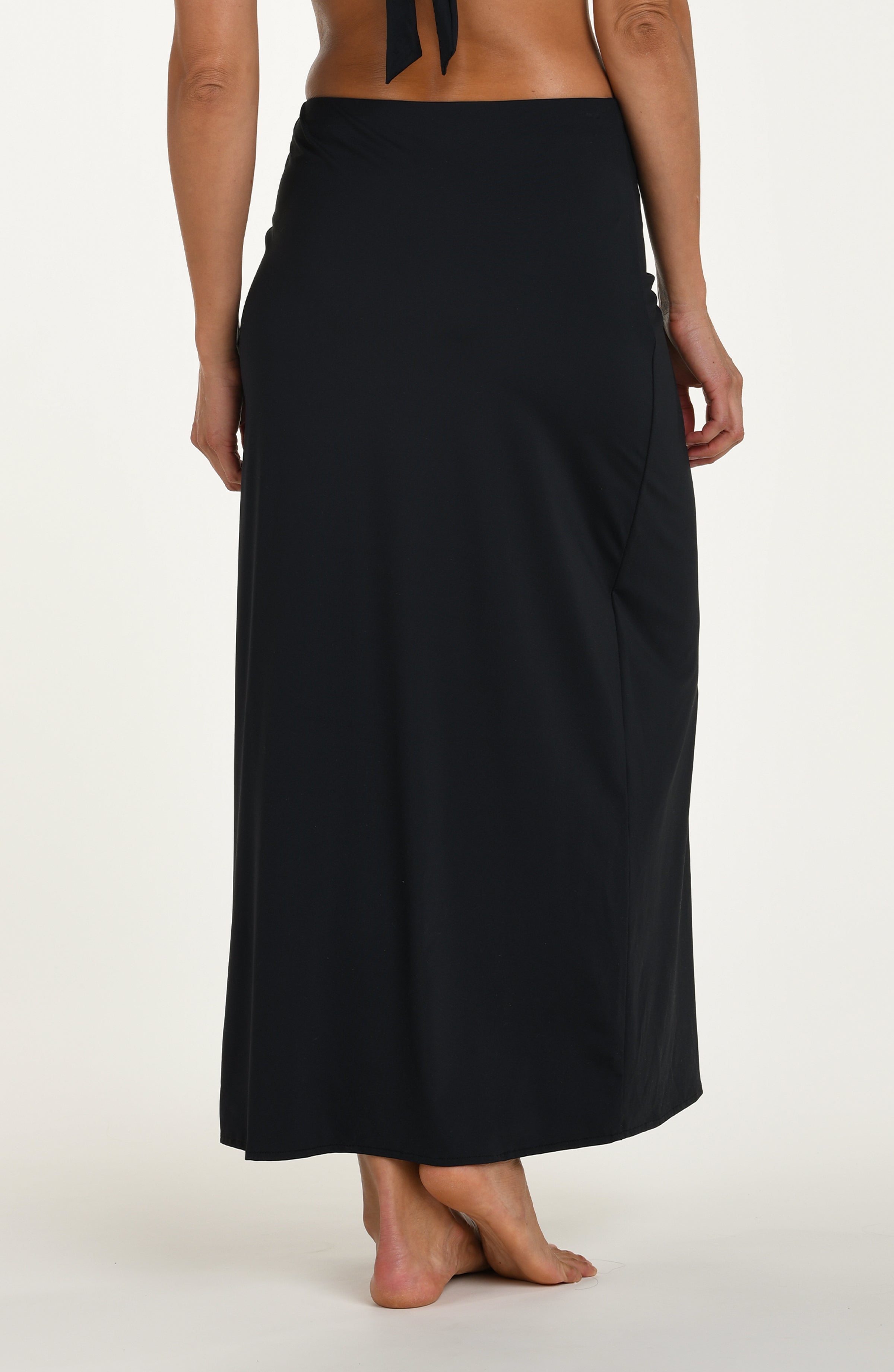 La Blanca Island Goddess Maxi Slit Skirt - Black