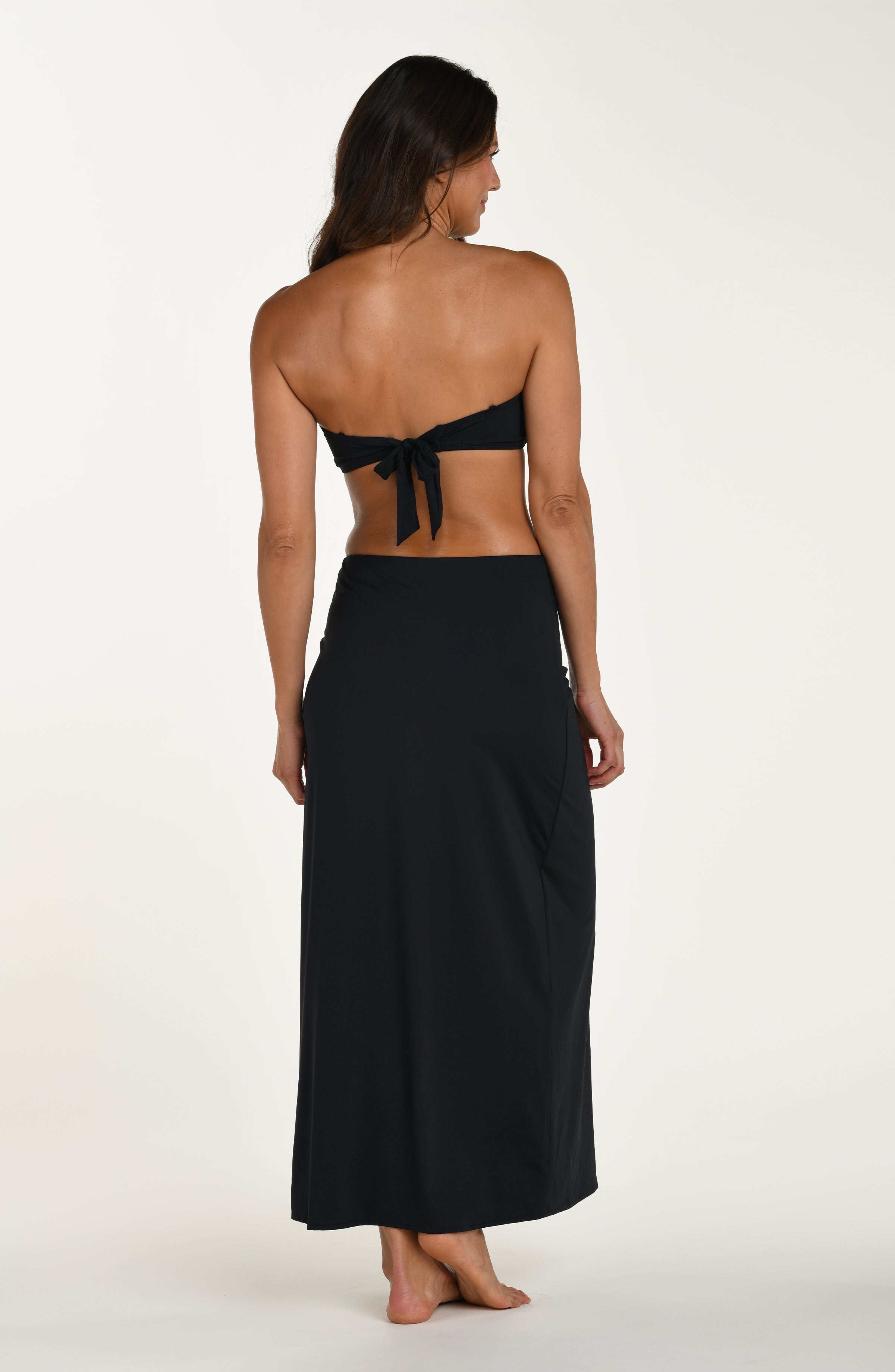 La Blanca Island Goddess Maxi Slit Skirt - Black