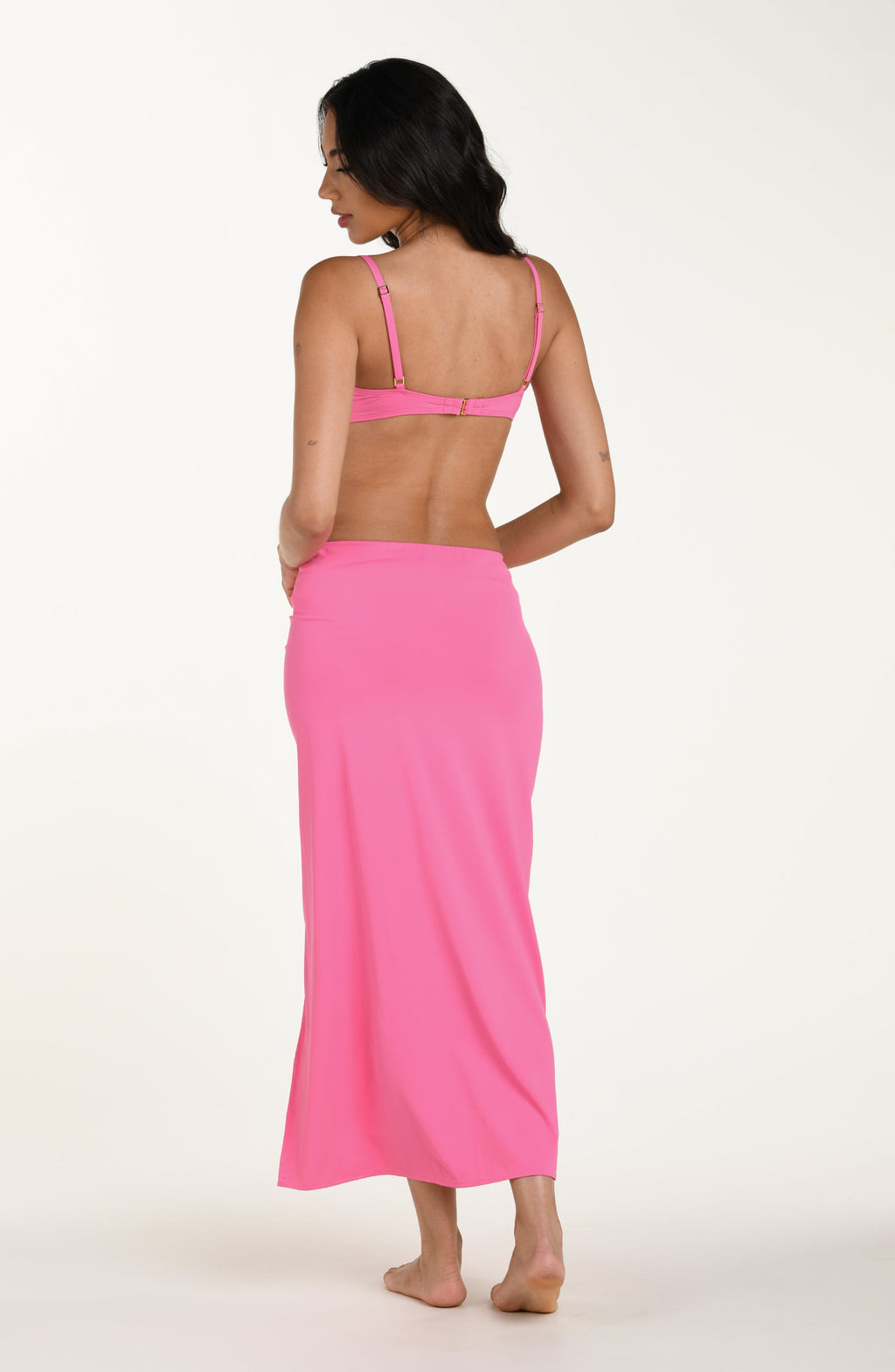 La Blanca Island Goddess Maxi Slit Skirt - Rose Pink