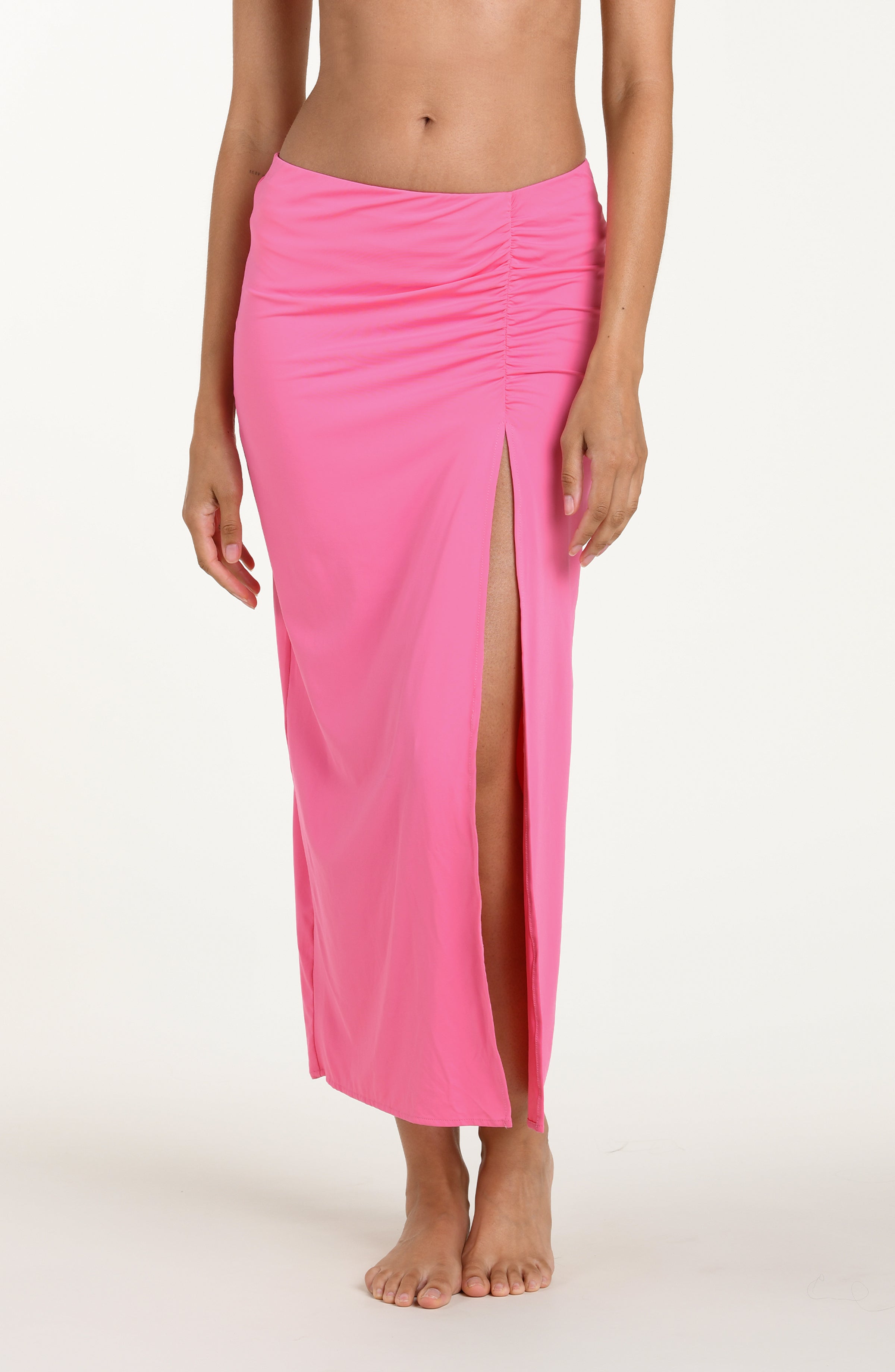 La Blanca Island Goddess Maxi Slit Skirt - Rose Pink