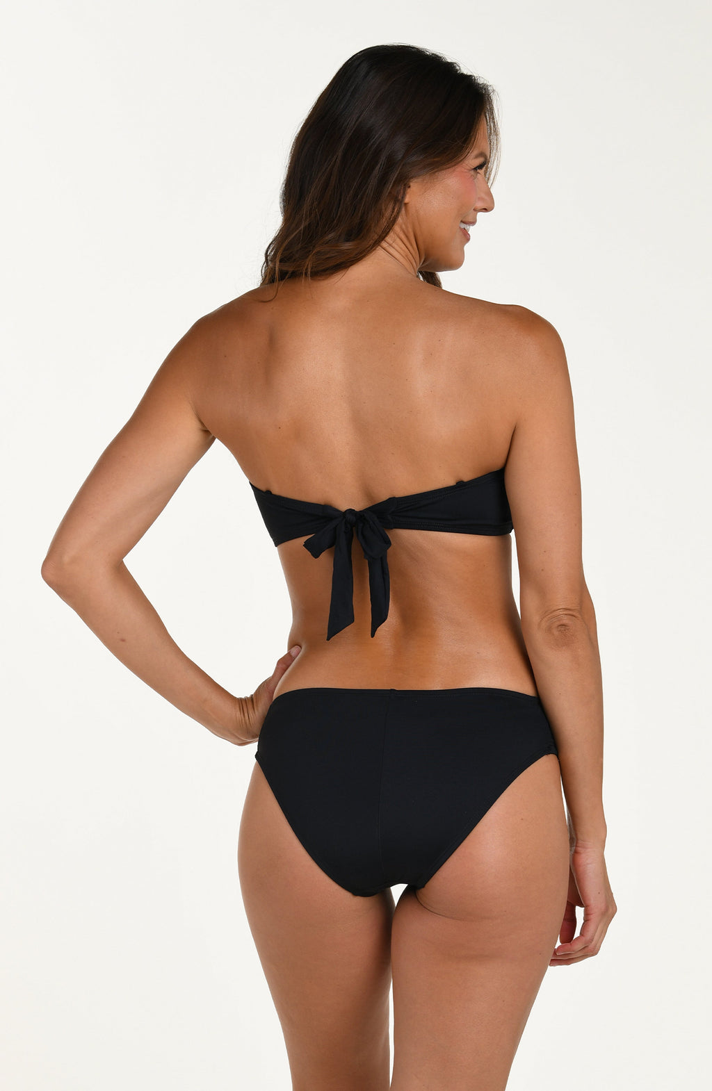 La Blanca Island Goddess Bandeau Bikini Top - Black