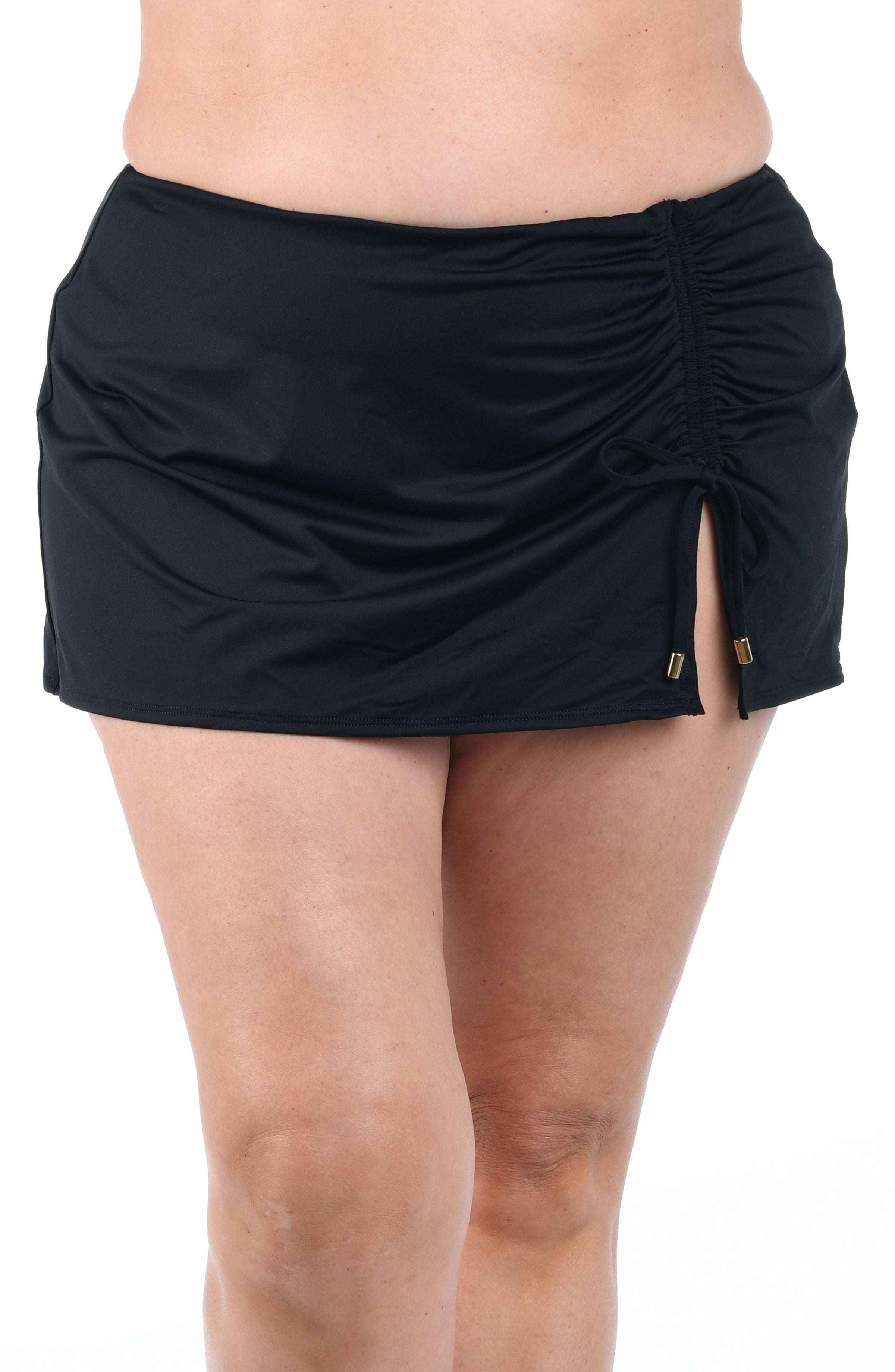 La Blanca Island Goddess Adjustable Swim Skirt - Black