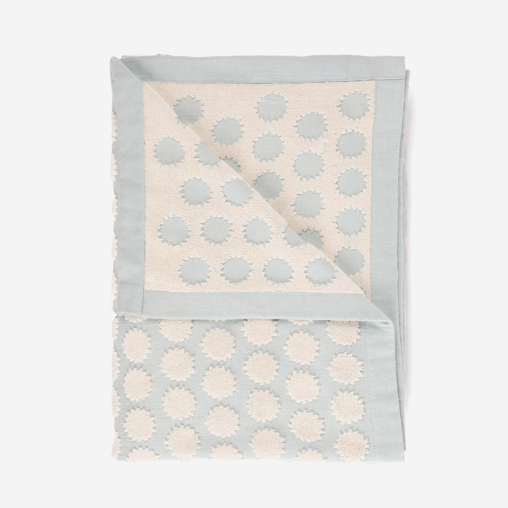 Light blue beach towel with design by Layday