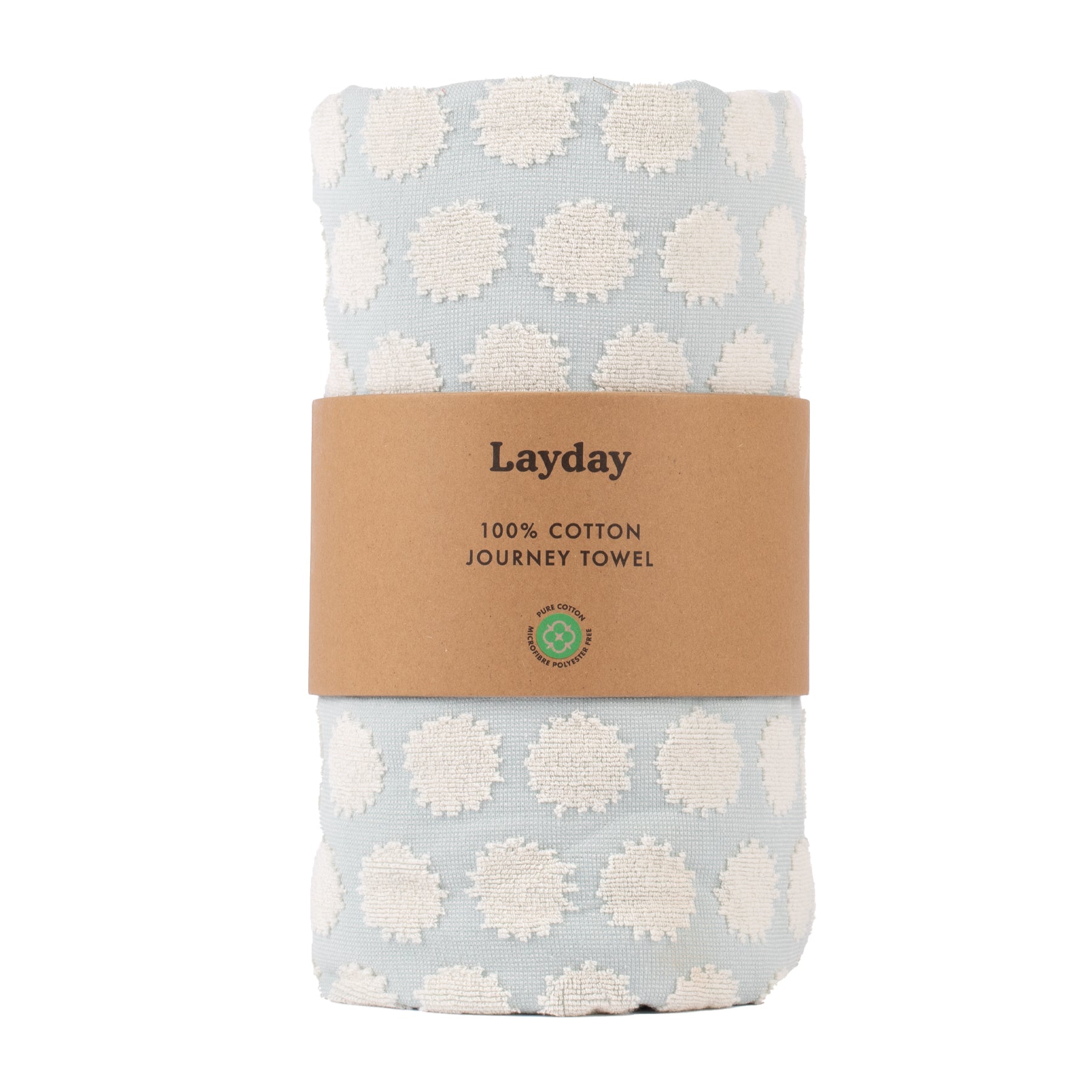 Light blue beach towel with design by Layday