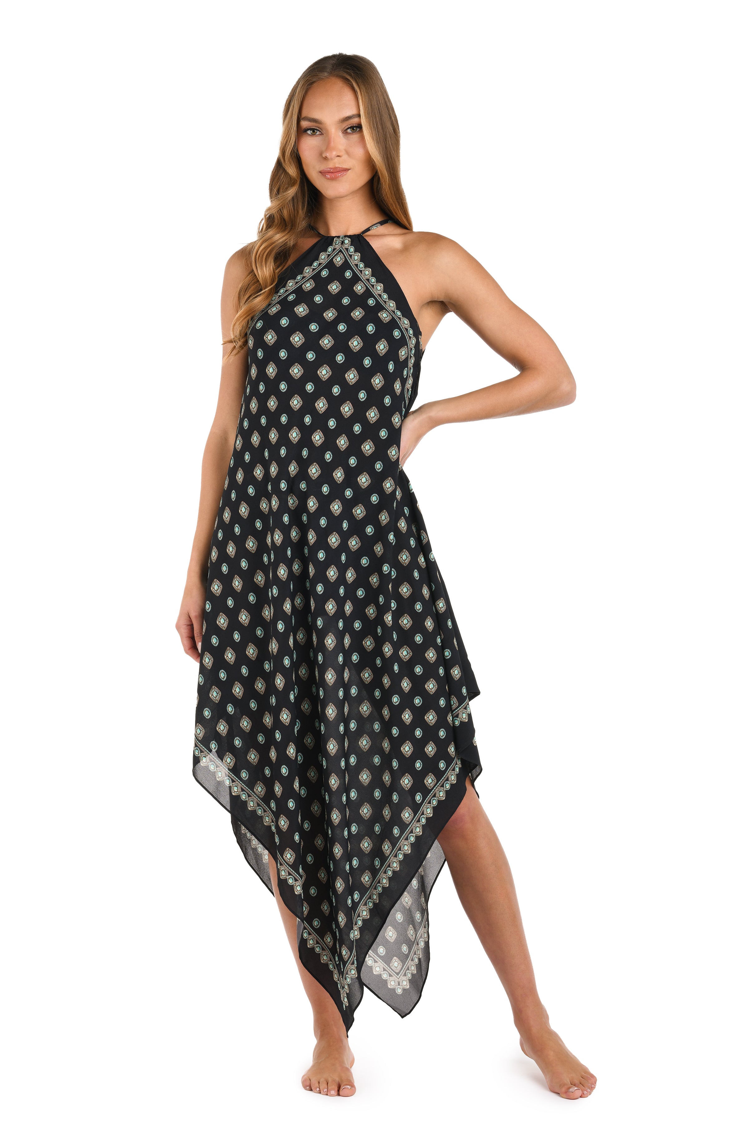 L'agence Southwestern Geo Dress - Black