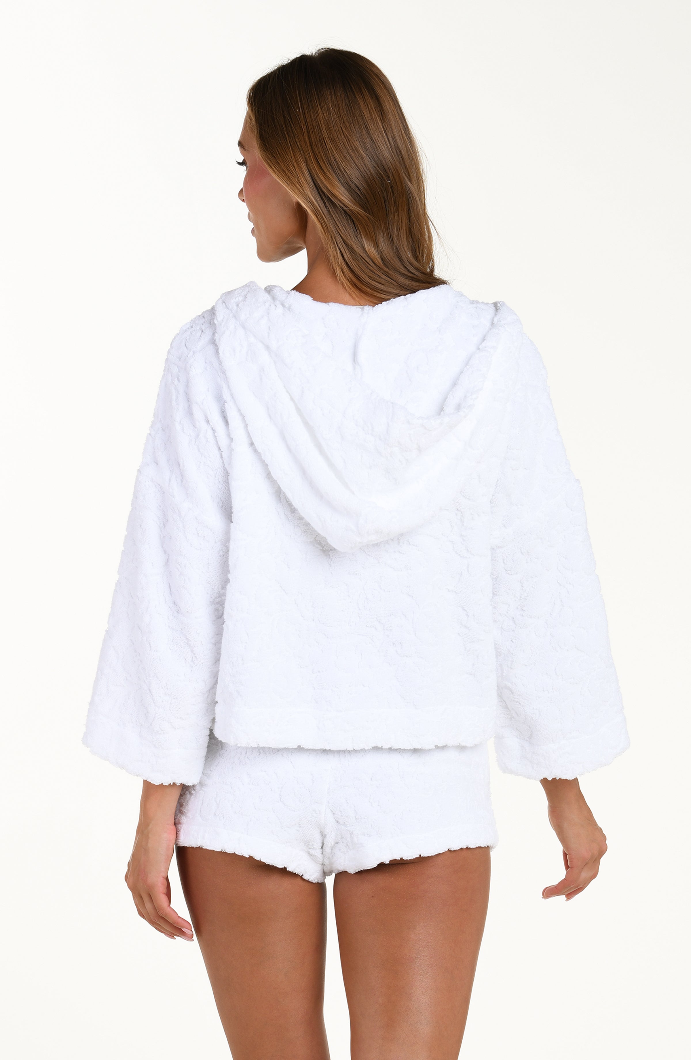 L'agence Ornate Terry Hoodie - White