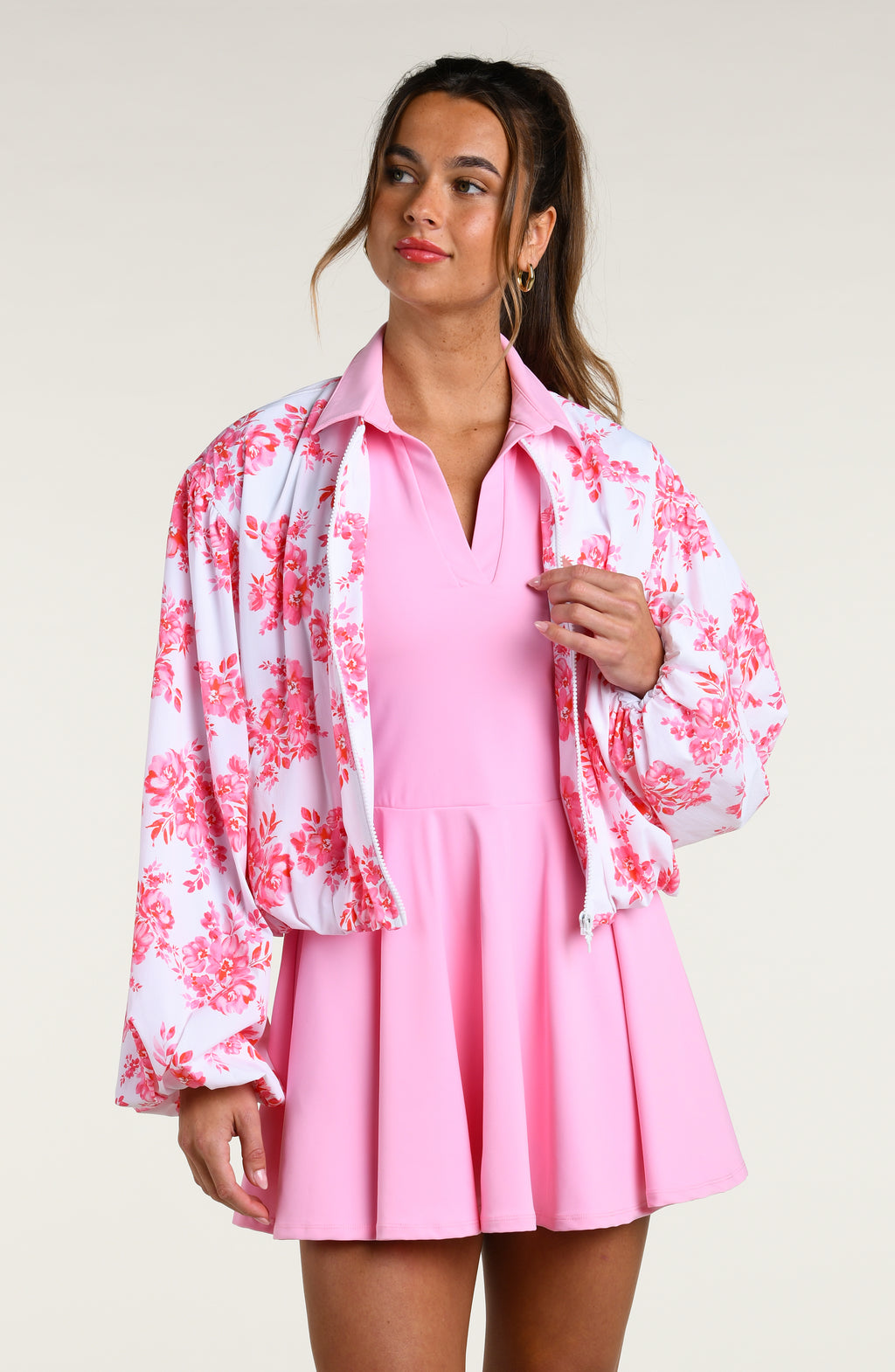 Sport Solids Collared Tennis Dress - Strawberry