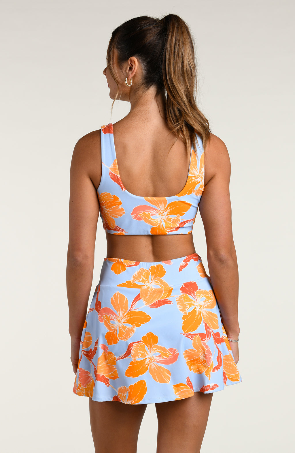 Outline Floral Active Skort - Drift