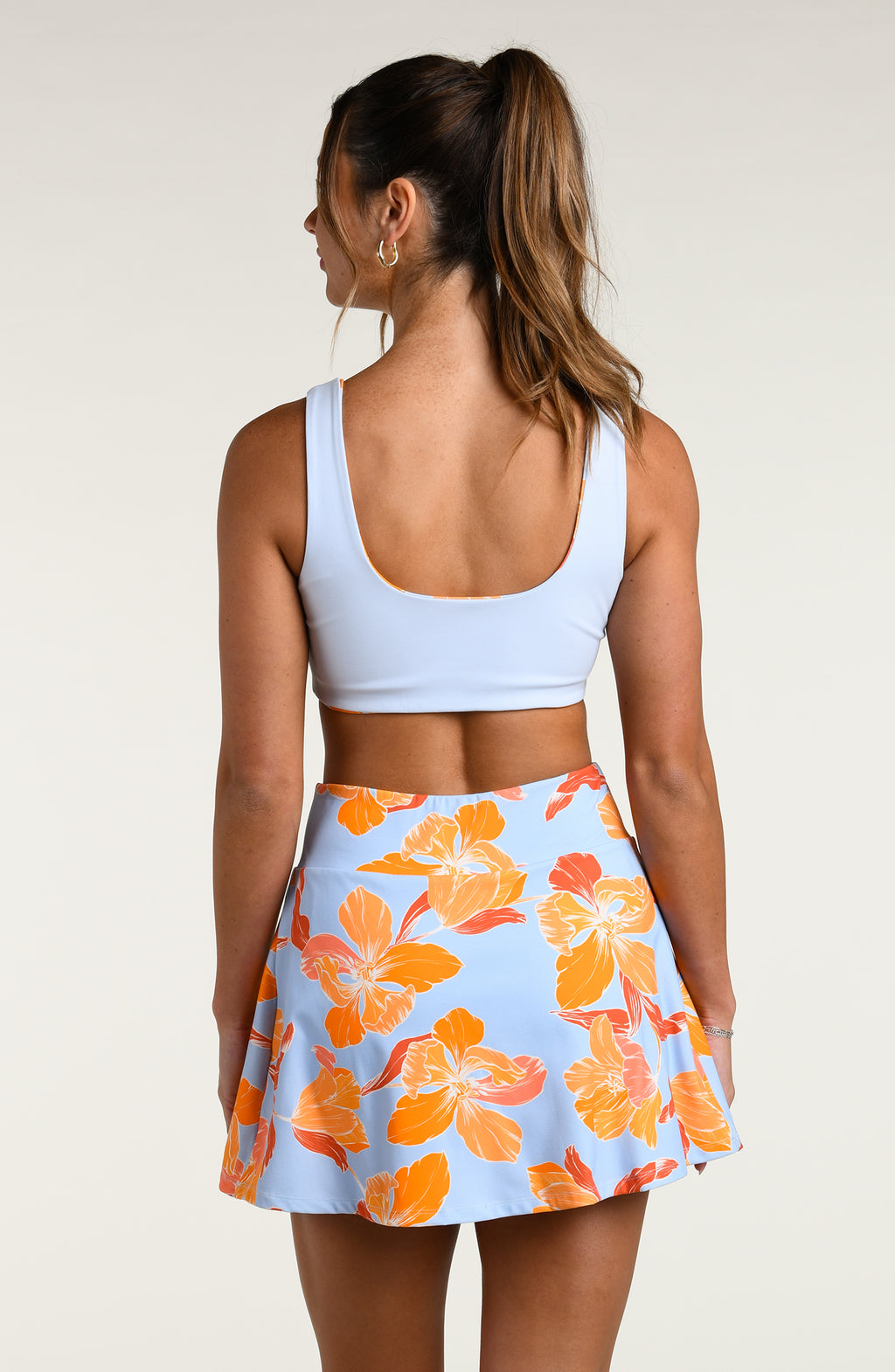 Outline Floral Active Skort - Drift