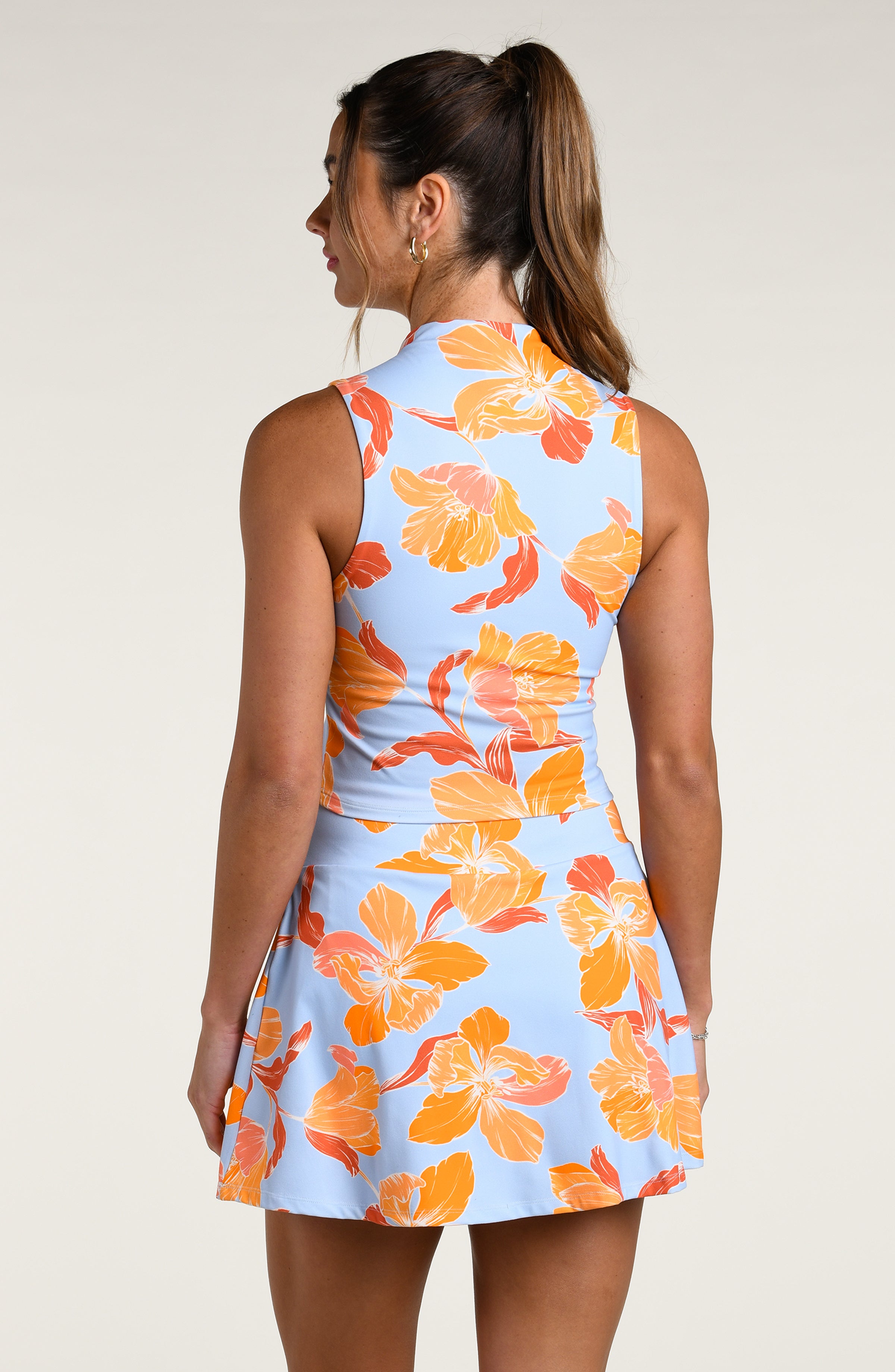 Outline Floral Active Skort - Drift