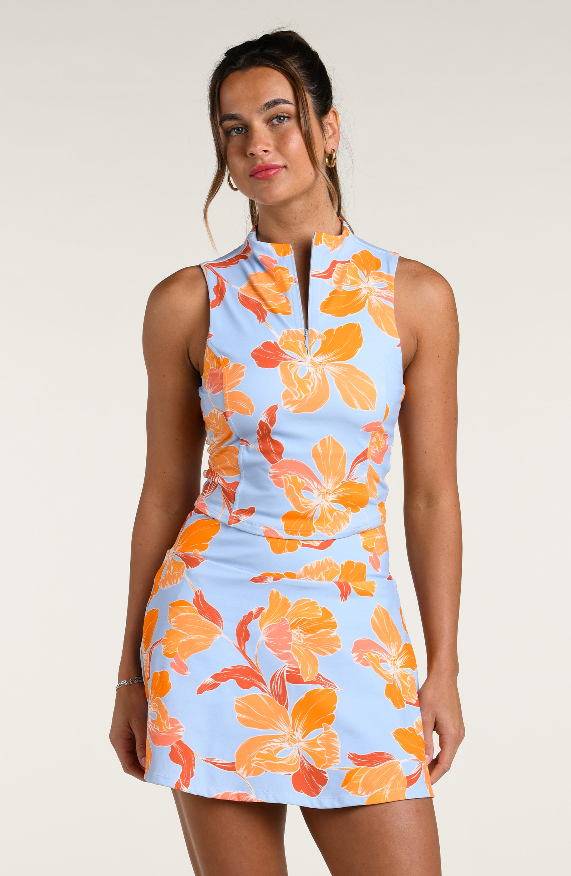 Outline Floral Active Skort - Drift