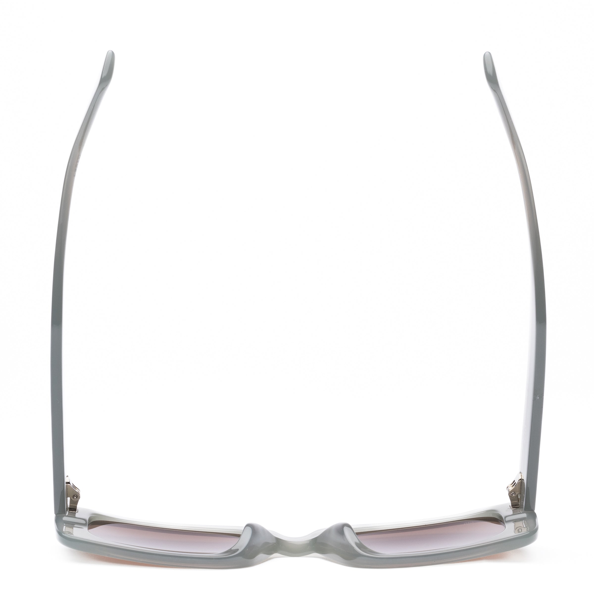White sunglasses with brown lenses on a white background