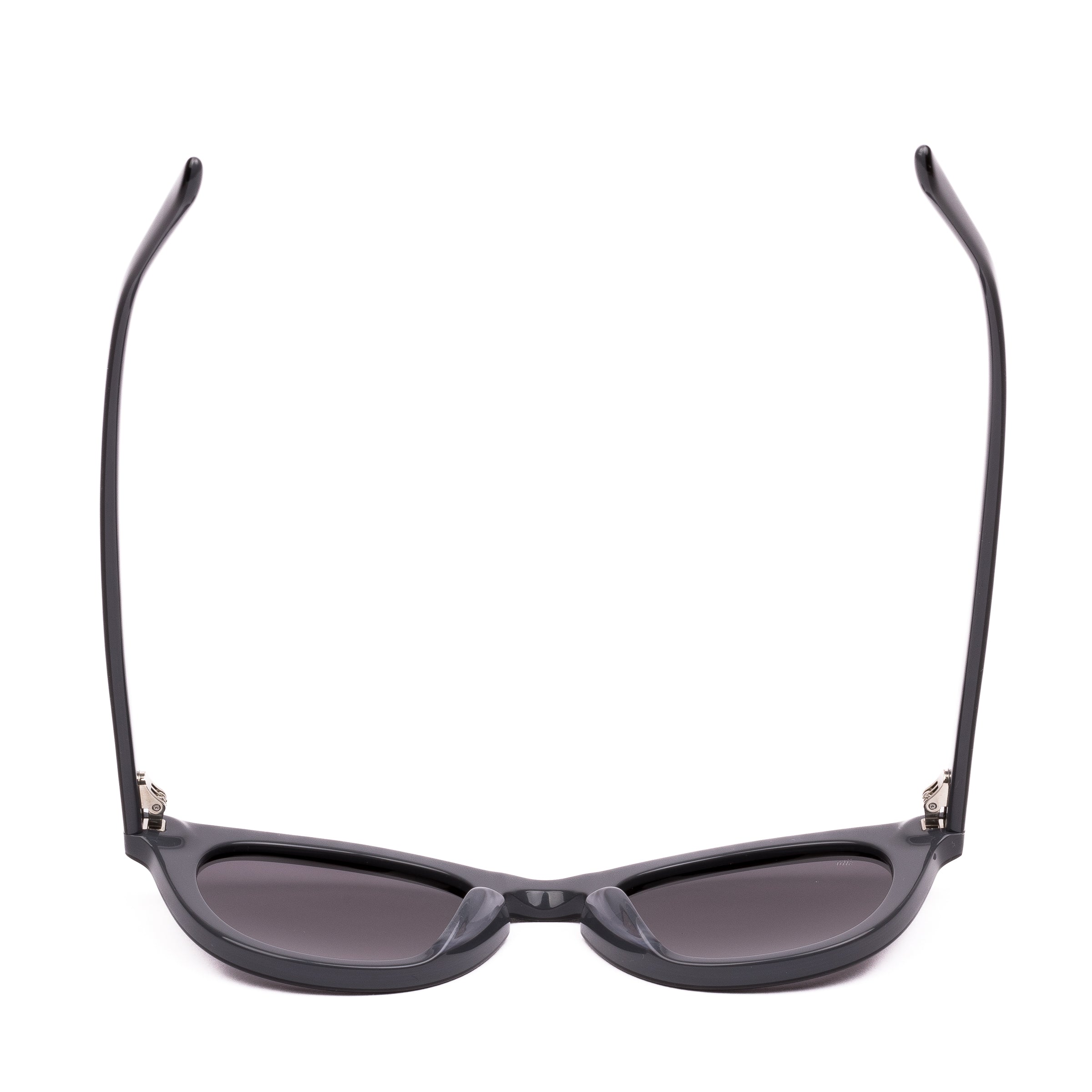 Black cat-eye sunglasses on a white background
