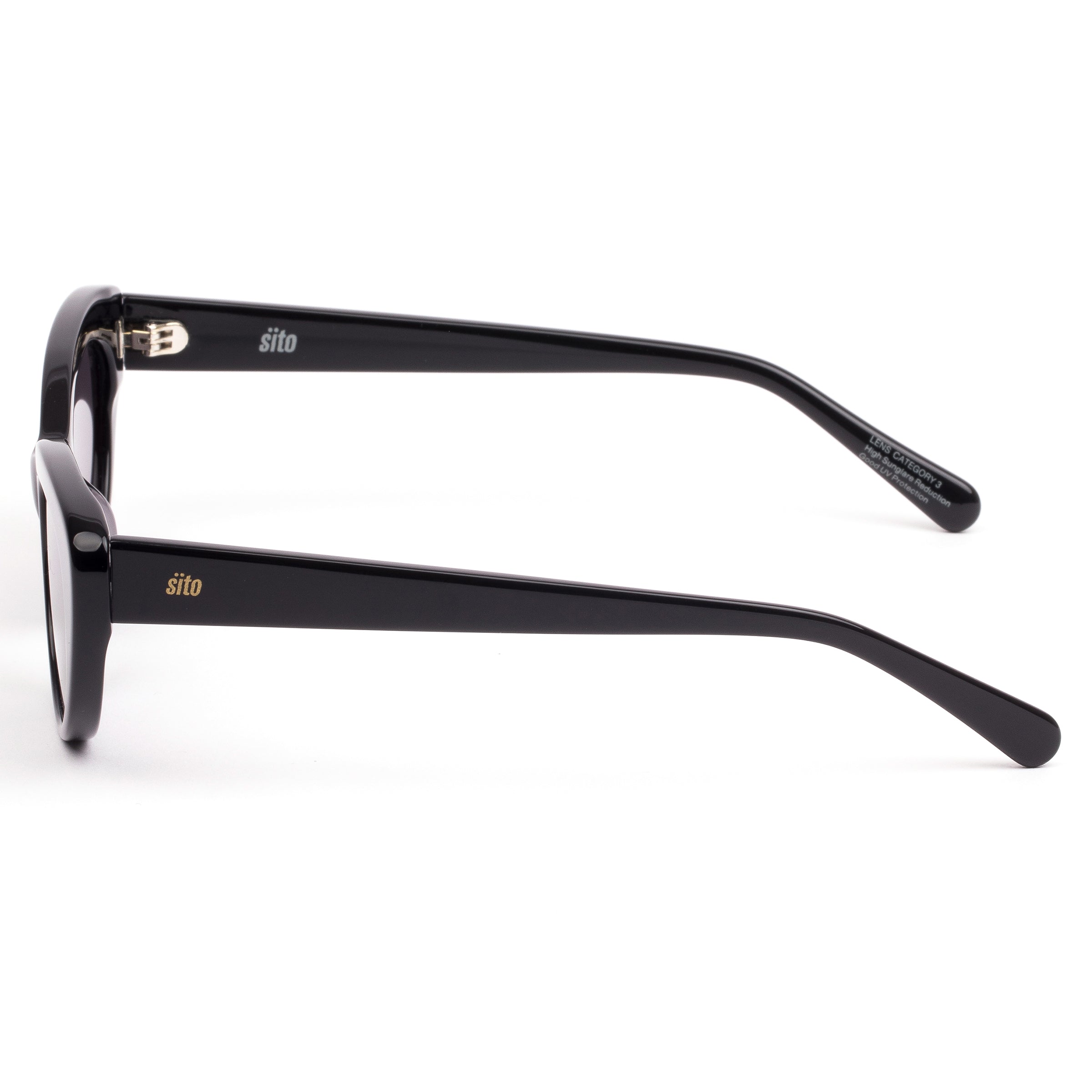 Sito Shades Siena - Black - Smokey Grey